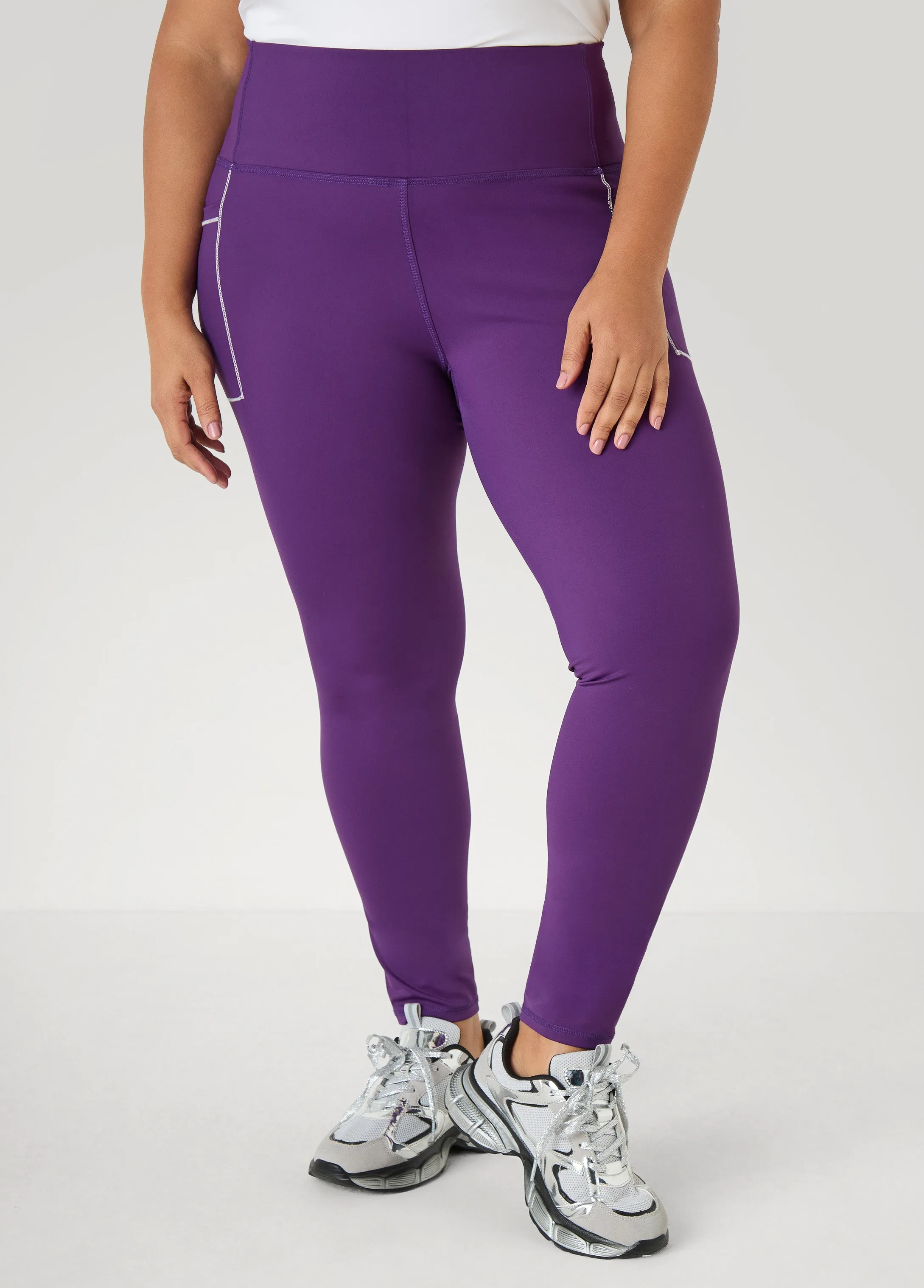 Piped High Waist Leggings sold by Ashley Stewart product image thumbnail 4