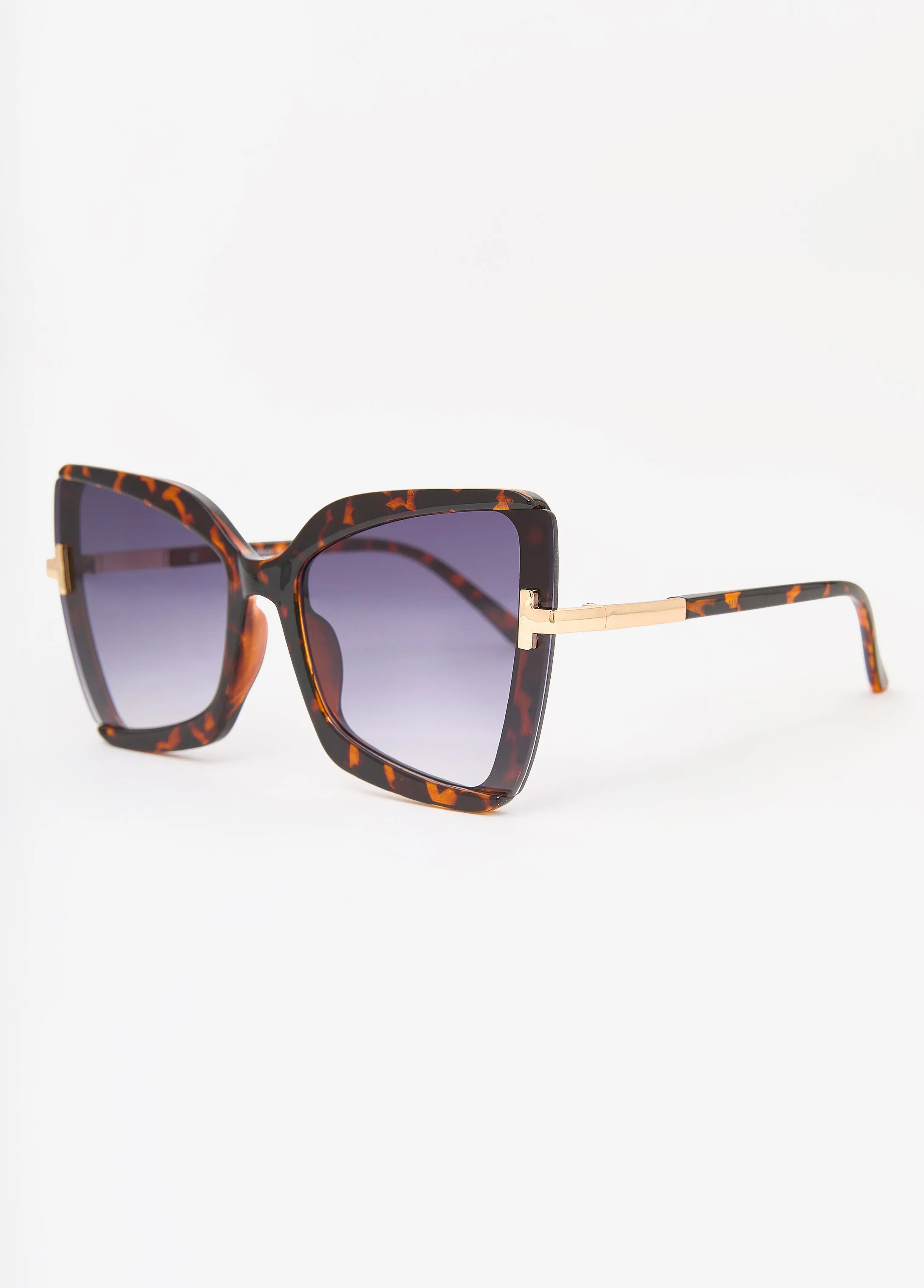 Tortoiseshell Square Sunglasses sold by Ashley Stewart product image thumbnail 3