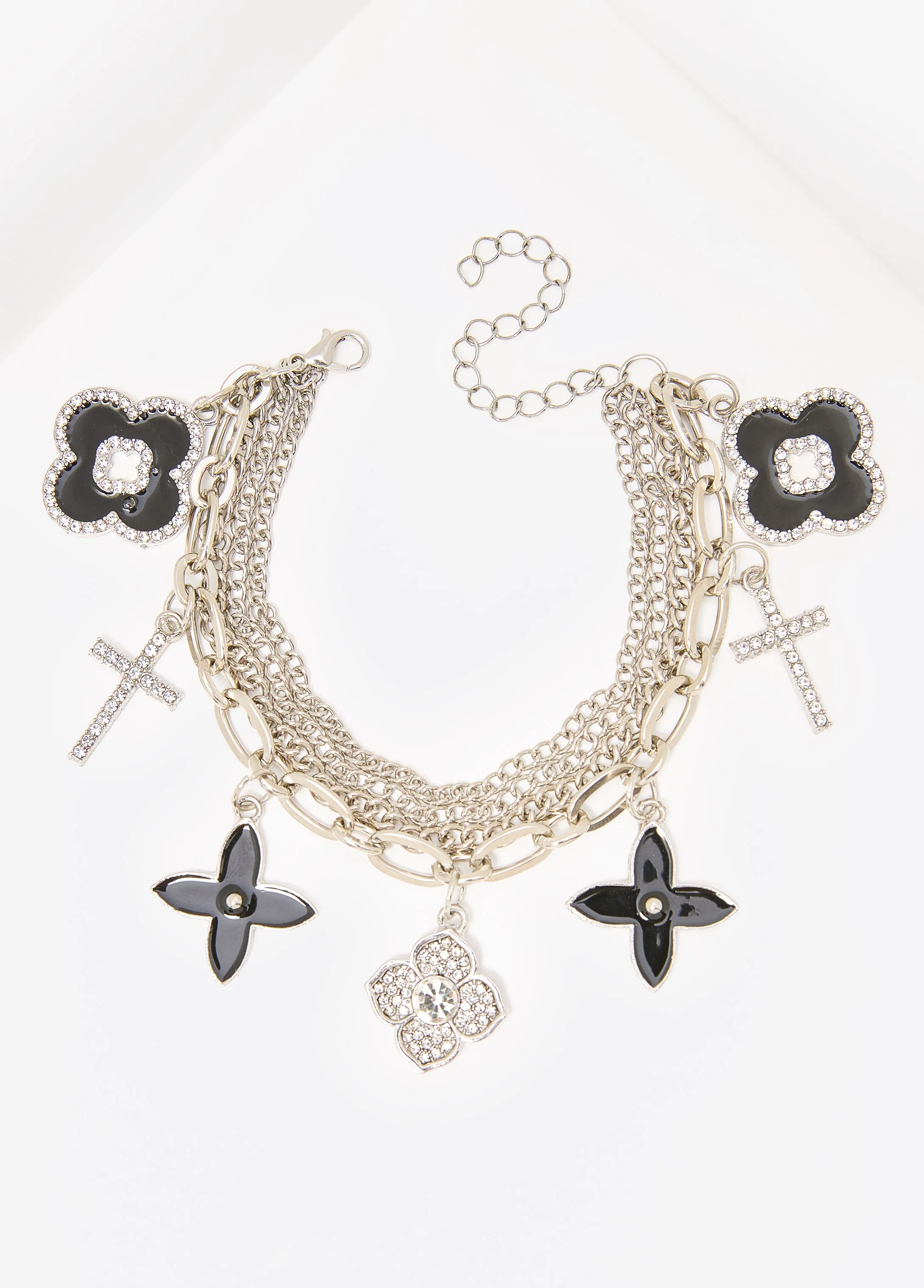 Layered Charm Bracelet sold by Ashley Stewart product image thumbnail 2