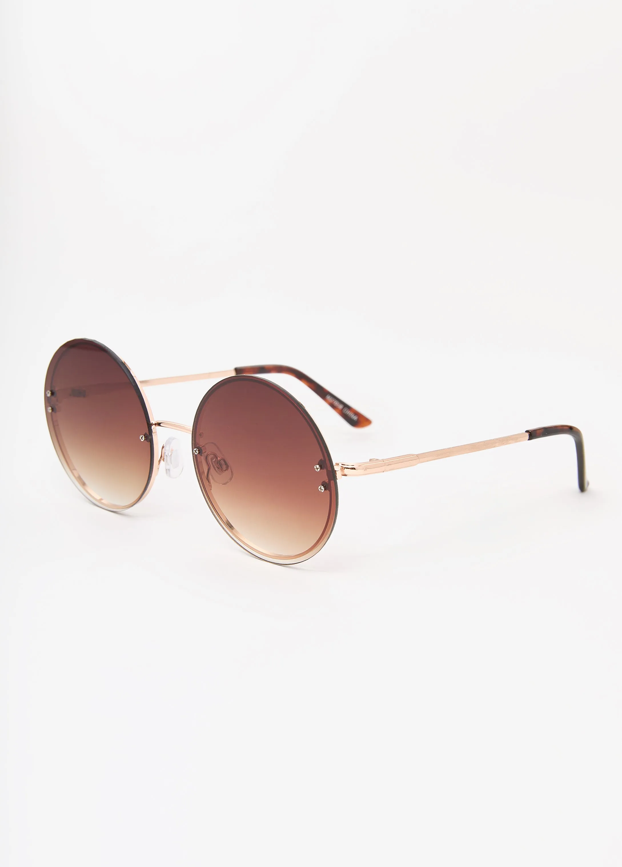 Tinted Round Frame Sunglasses sold by Ashley Stewart product image thumbnail 3