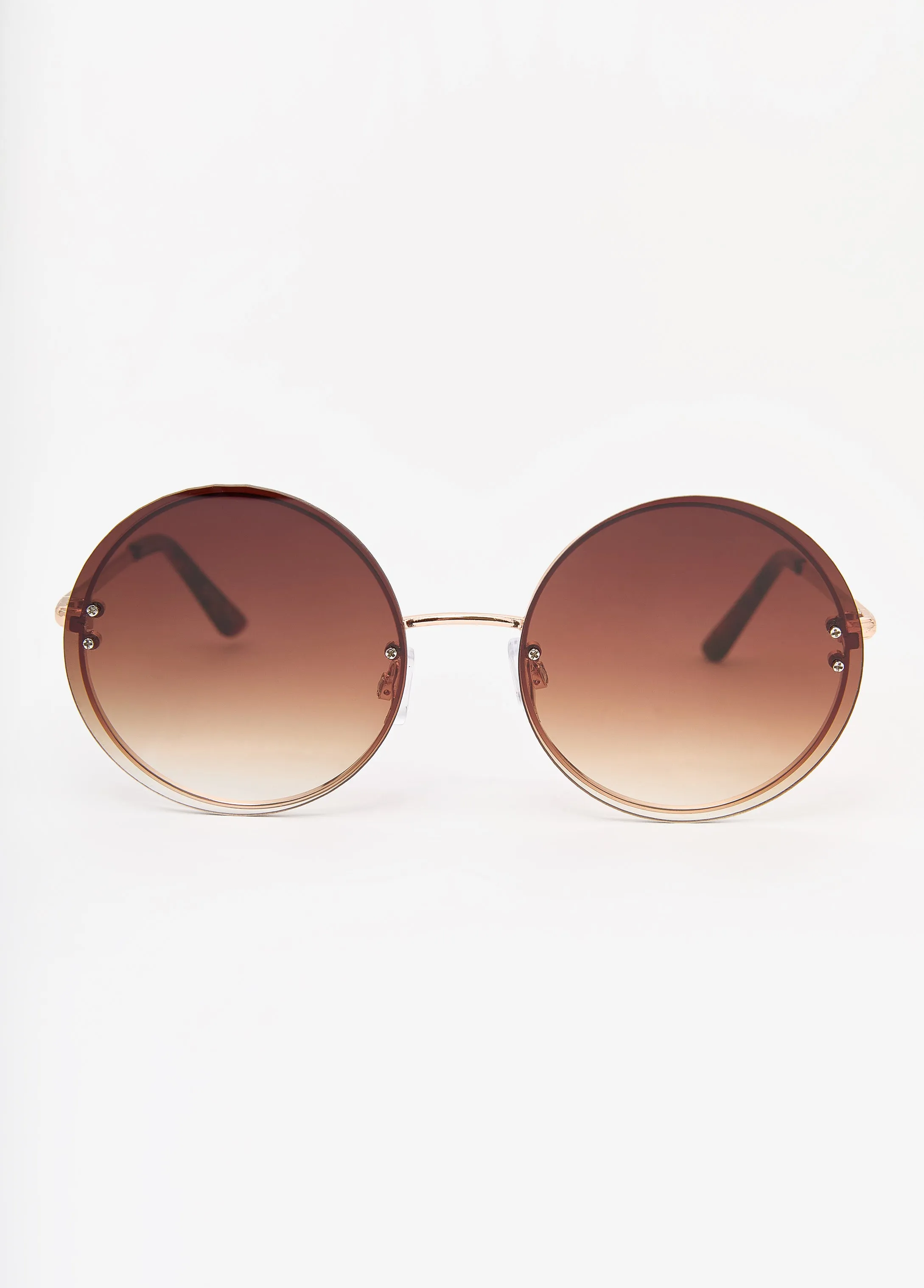 Tinted Round Frame Sunglasses sold by Ashley Stewart product image thumbnail 2
