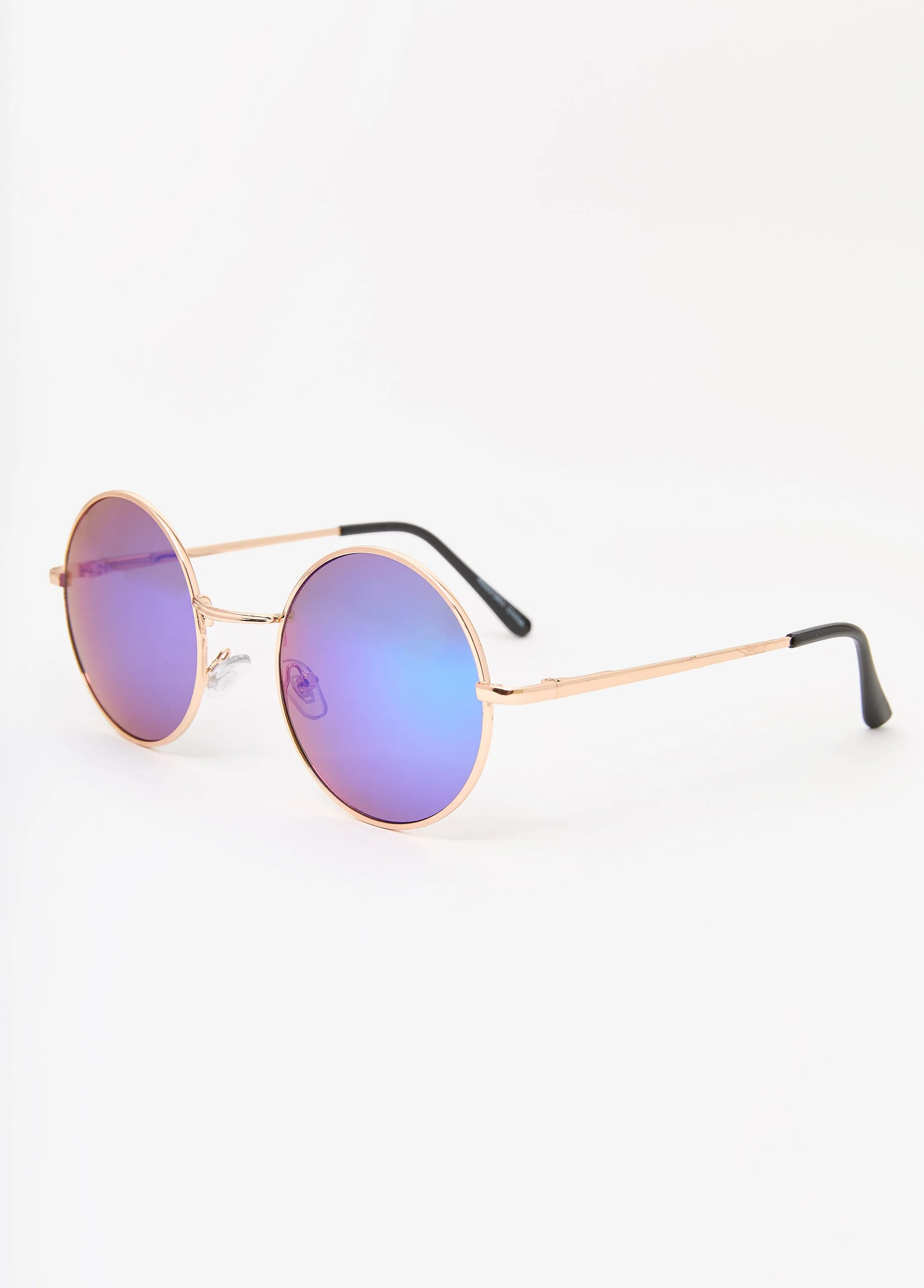 Reflective Round Frame Sunglasses sold by Ashley Stewart product image thumbnail 3