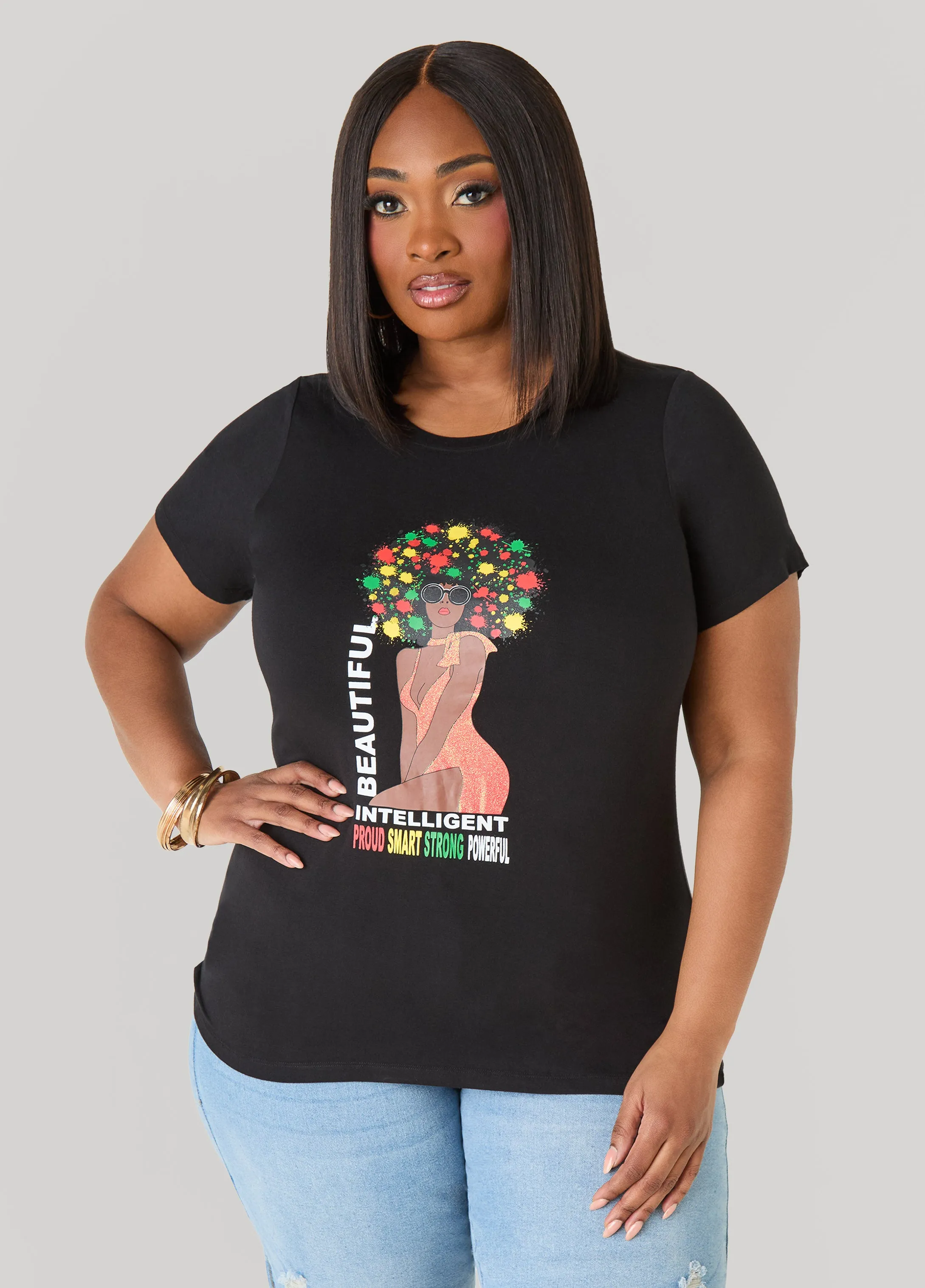 Beautiful Intelligent Graphic Tee sold by Ashley Stewart