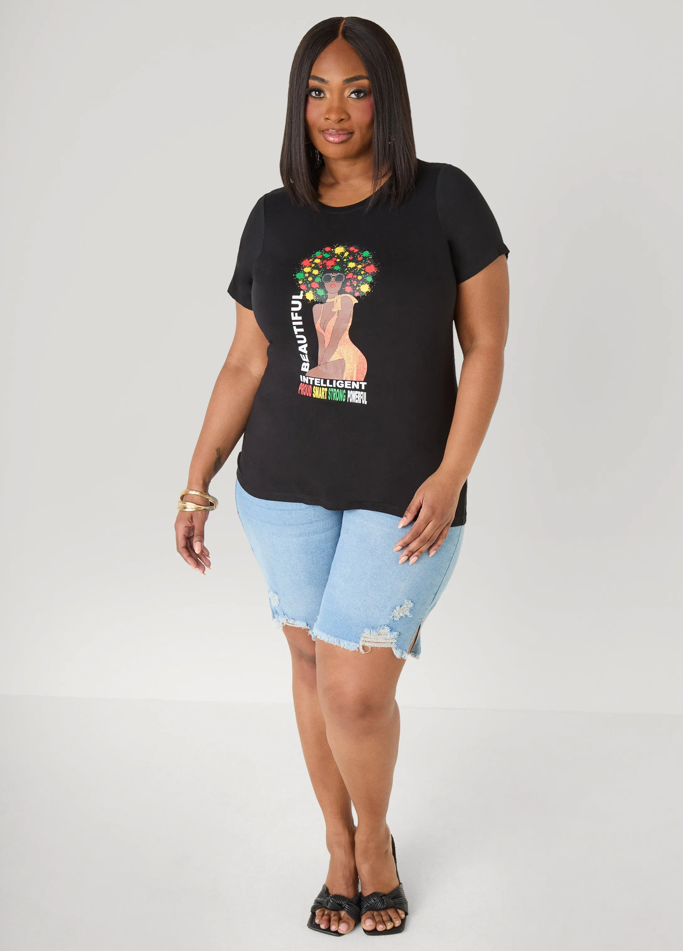 Beautiful Intelligent Graphic Tee sold by Ashley Stewart product image thumbnail 3