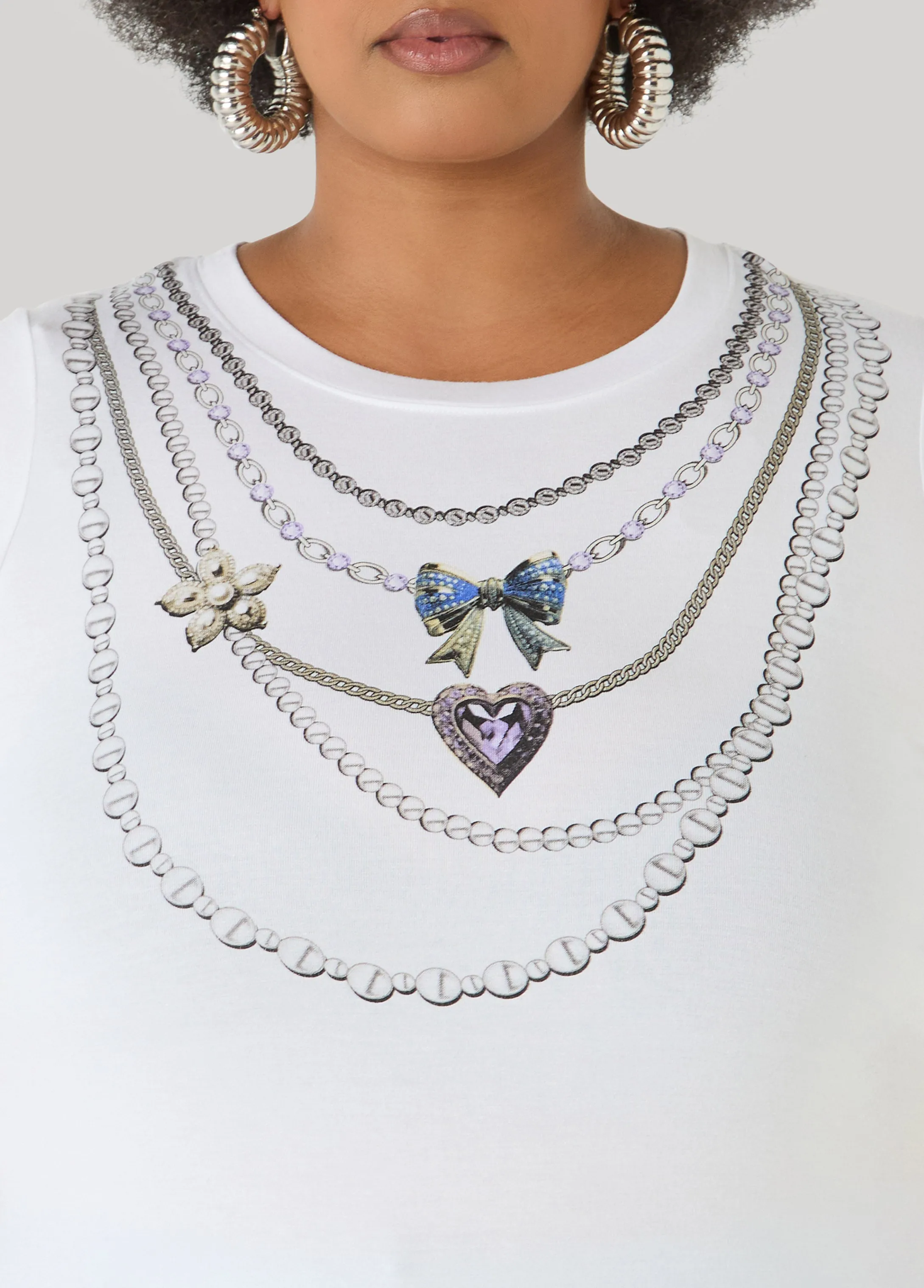 Necklace Graphic Tee sold by Ashley Stewart product image thumbnail 4