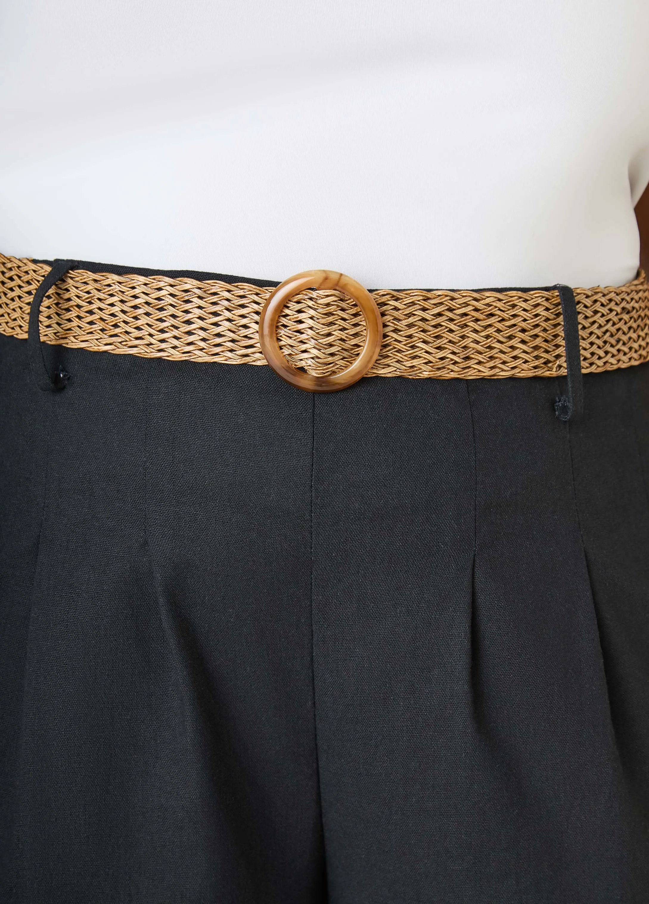 Belted Wide Leg Pants sold by Ashley Stewart product image thumbnail 3