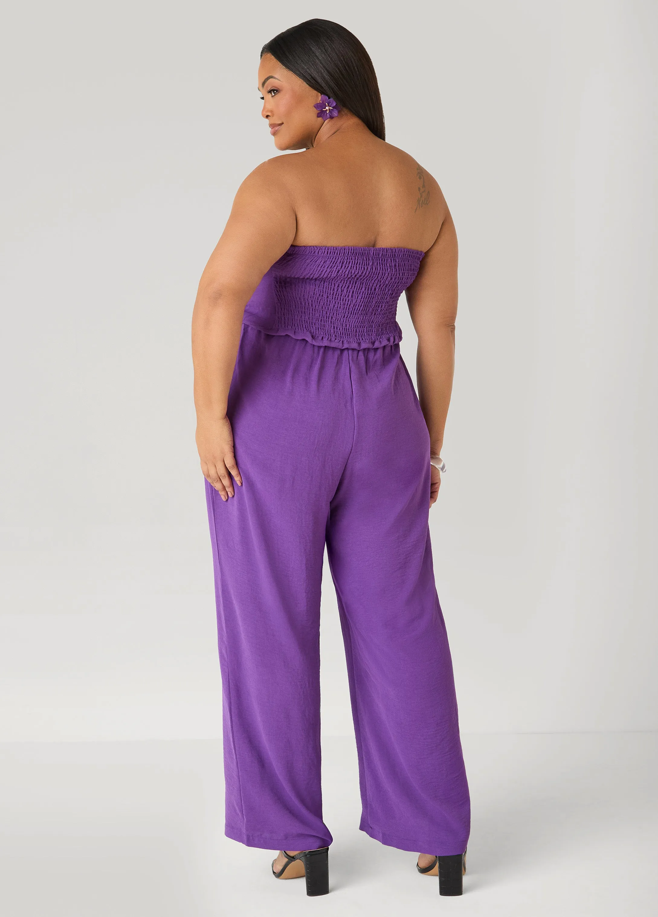 Strapless Bow Embellished Jumpsuit sold by Ashley Stewart product image thumbnail 2