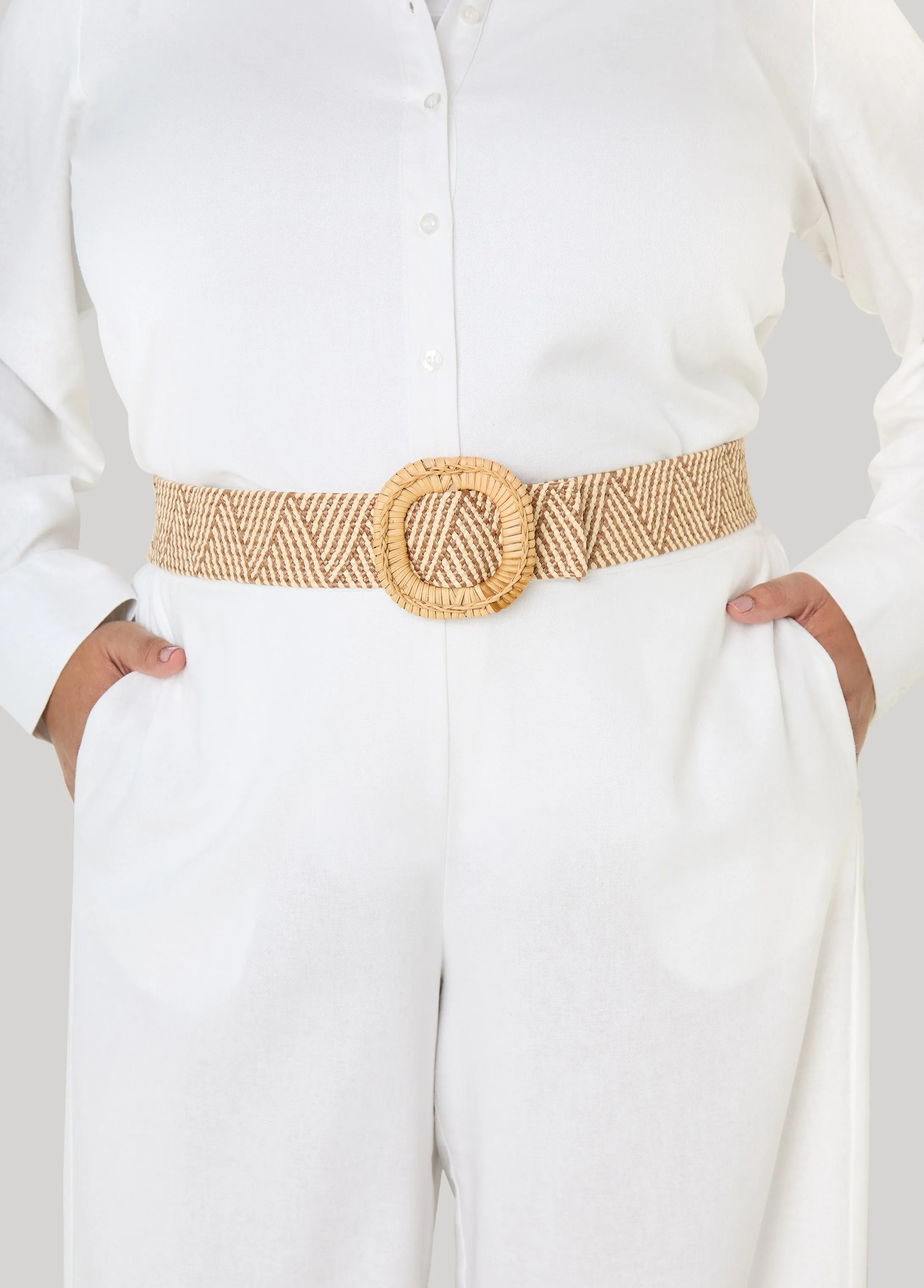 Raffia Stretch Belt sold by Ashley Stewart product image thumbnail 2