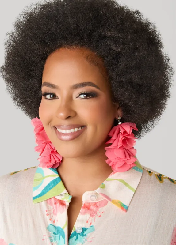 Crystal Chiffon Petal Earrings made by Ashley Stewart