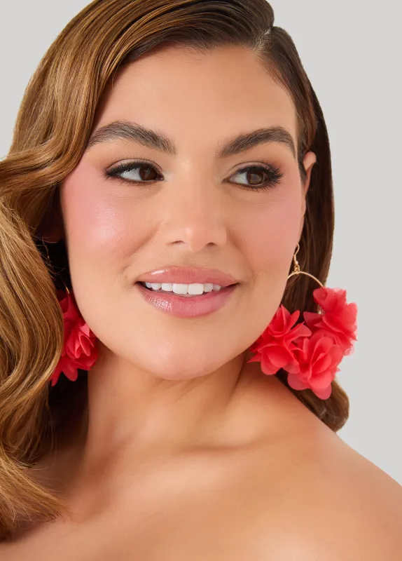 Flower Petal Hoop Earrings made by Ashley Stewart