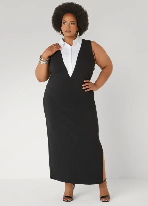 Tall Maxi Tuxedo Dress made by Ashley Stewart