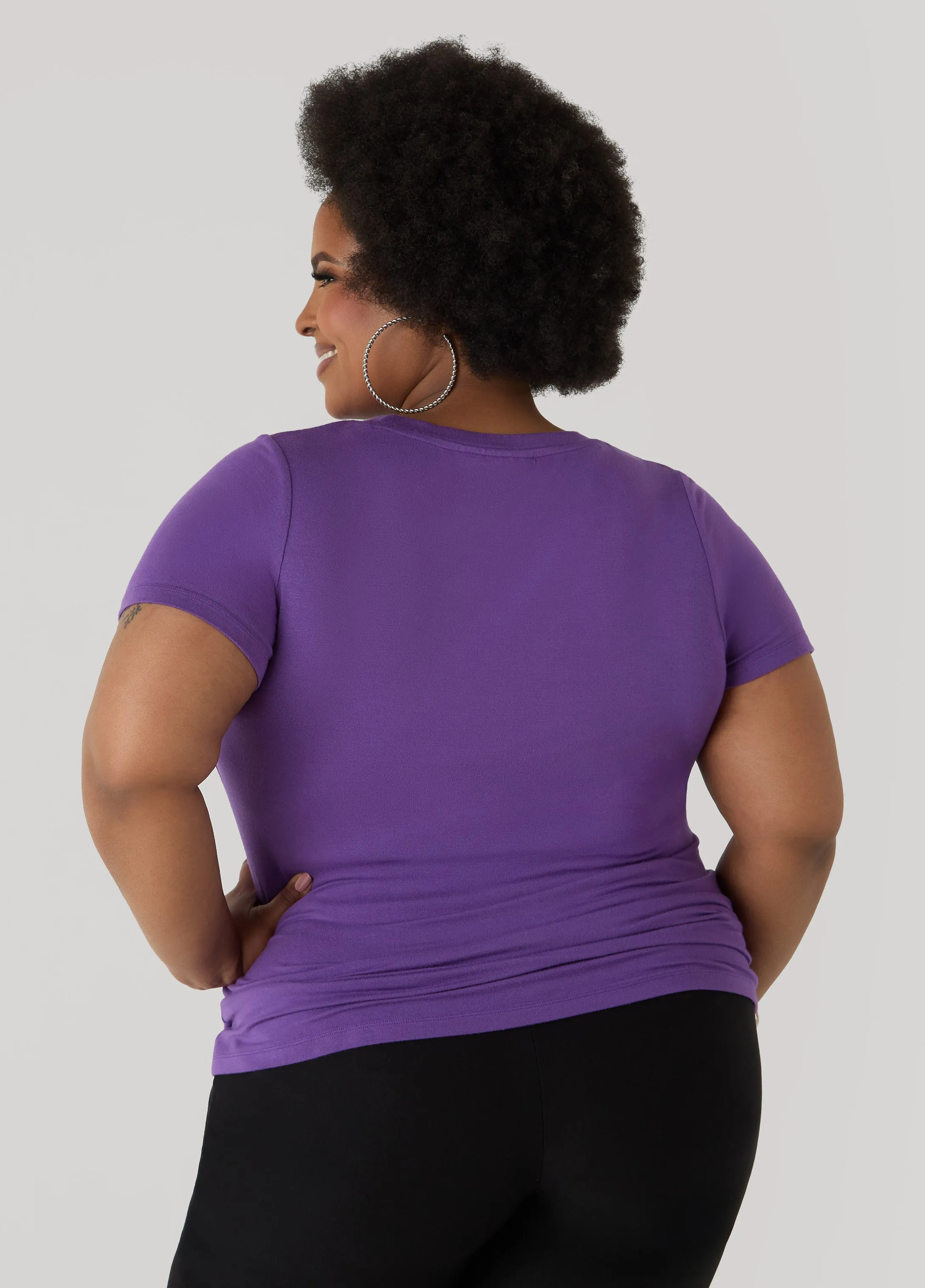 Powerful Glittered Graphic Tee sold by Ashley Stewart product image thumbnail 2