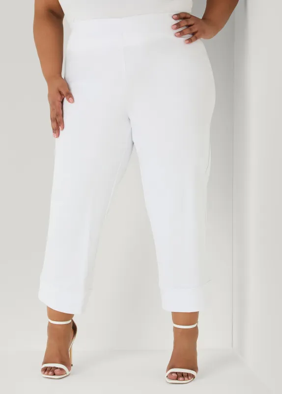 Cuffed Ponte Capris made by Ashley Stewart