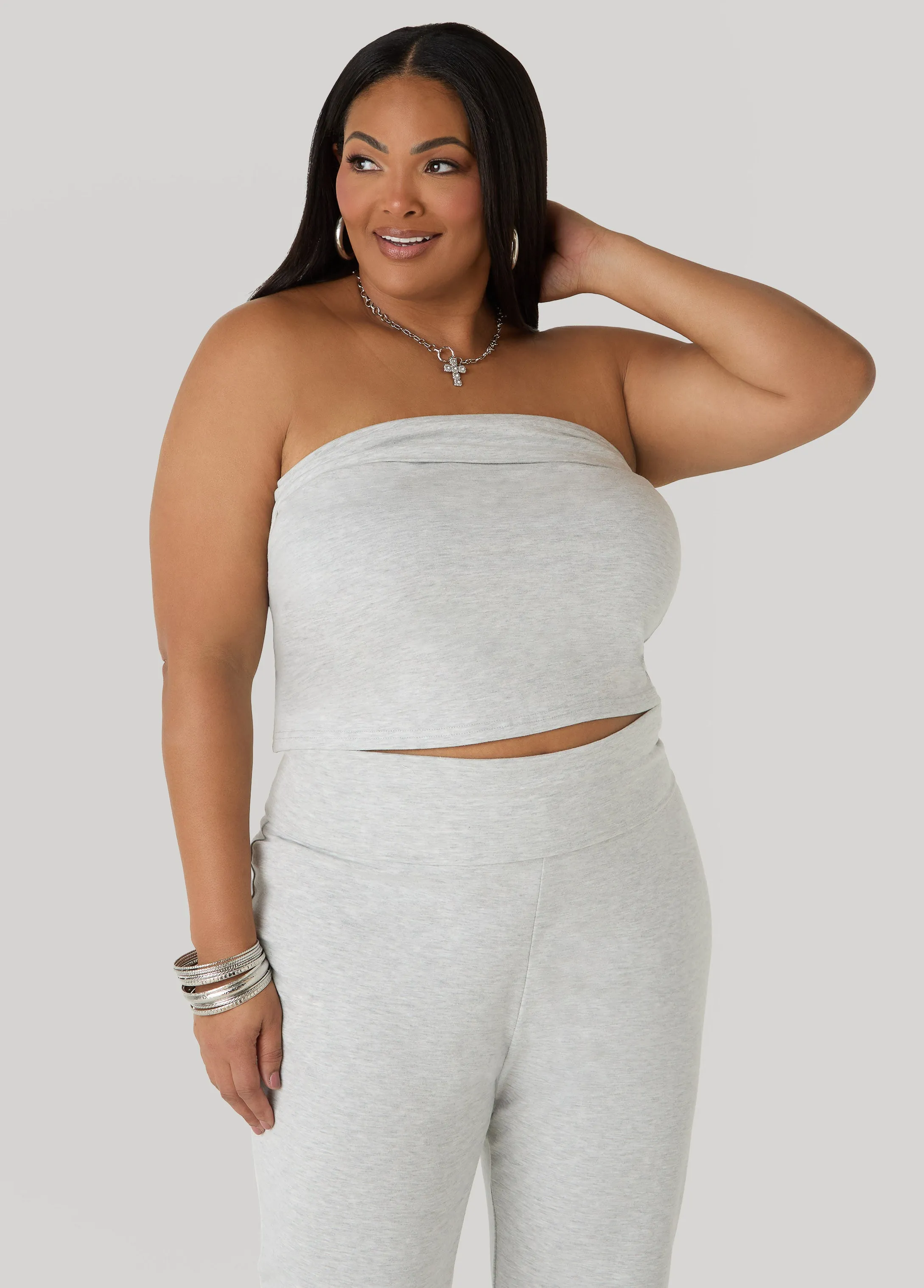 Foldover Tube Top sold by Ashley Stewart product image thumbnail 4