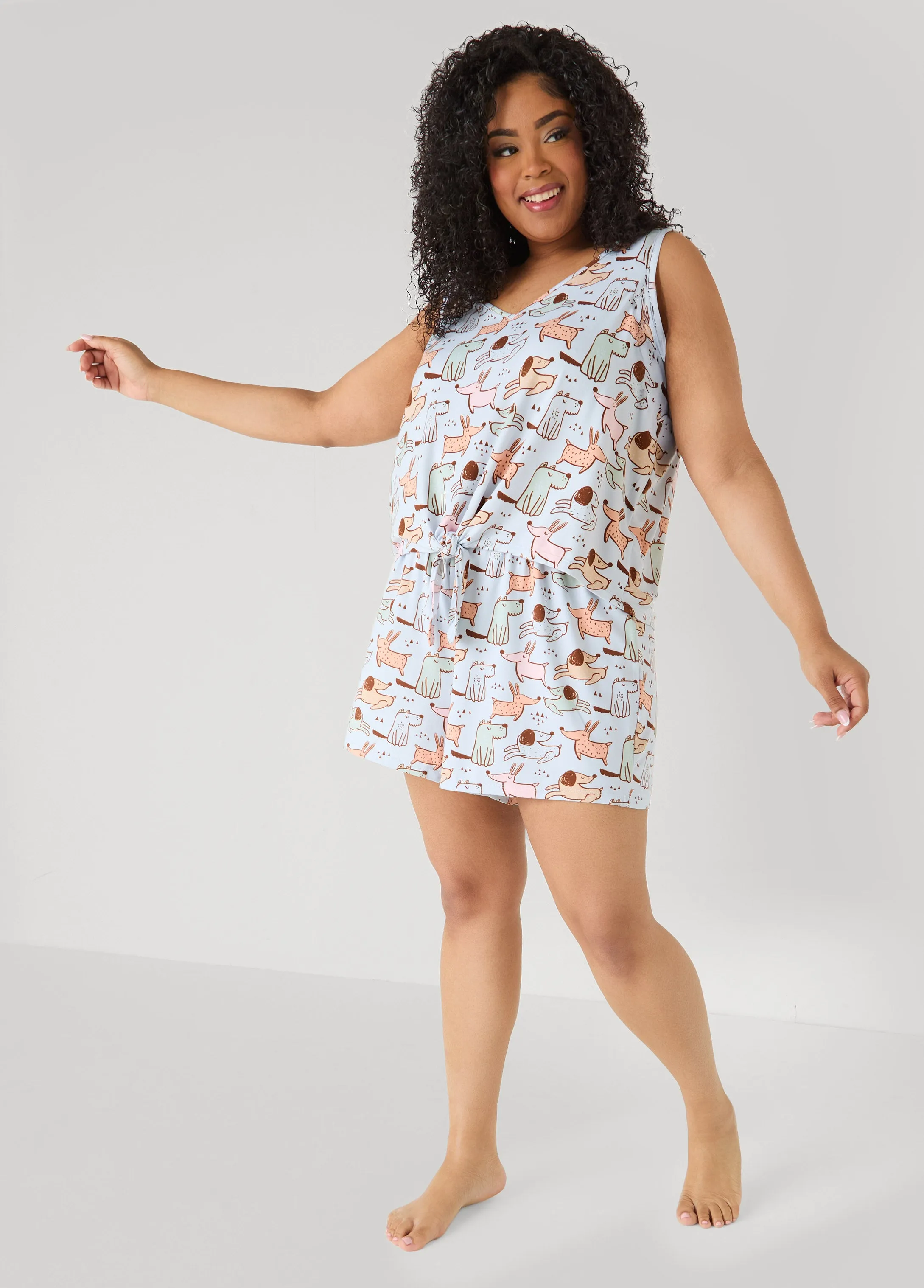 Moon To Noon Puppy PJs Short Set sold by Ashley Stewart product image thumbnail 3