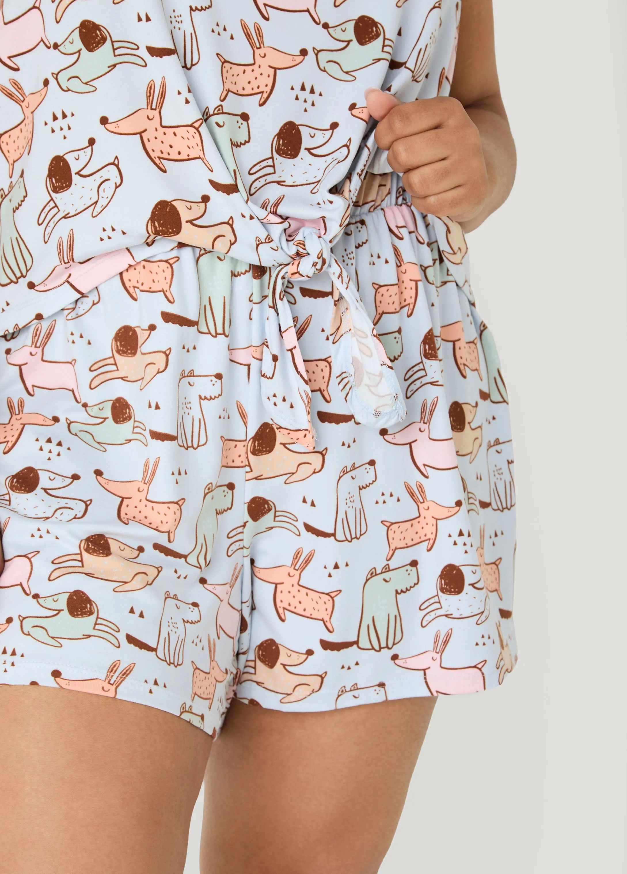 Moon To Noon Puppy PJs Short Set sold by Ashley Stewart product image thumbnail 4