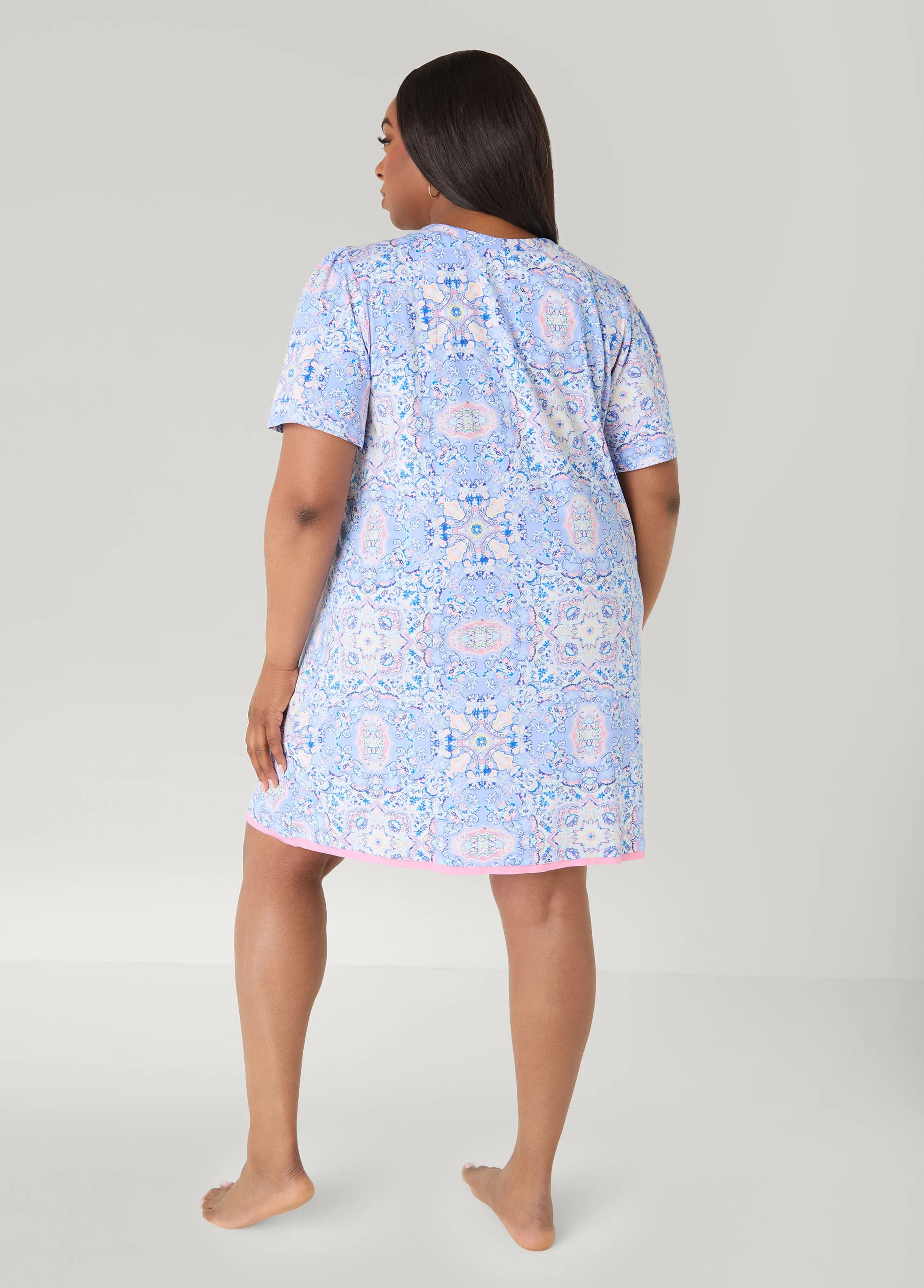 Ellen Tracy Floral Sleepshirt sold by Ashley Stewart product image thumbnail 2