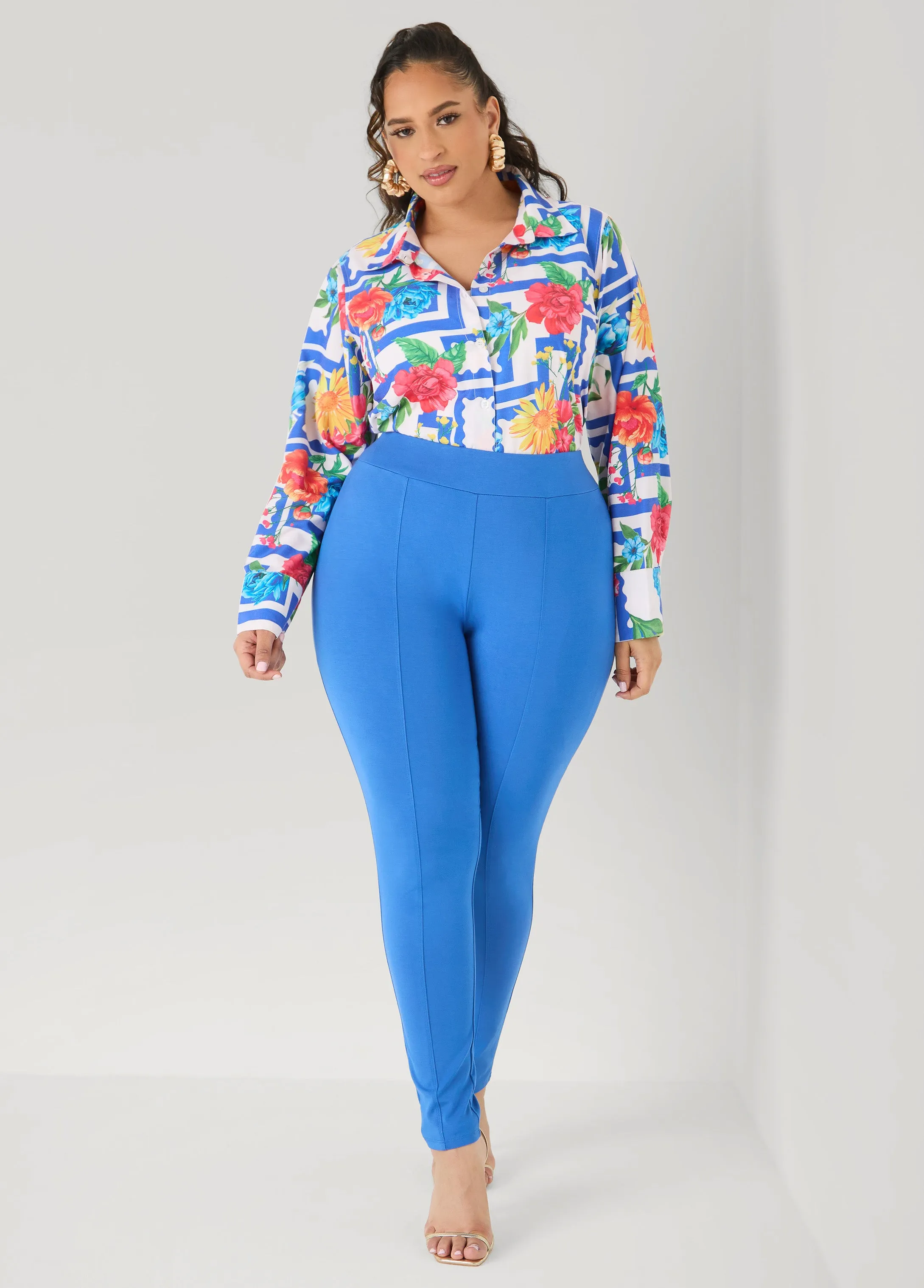 Seamed Ponte Leggings sold by Ashley Stewart product image thumbnail 3