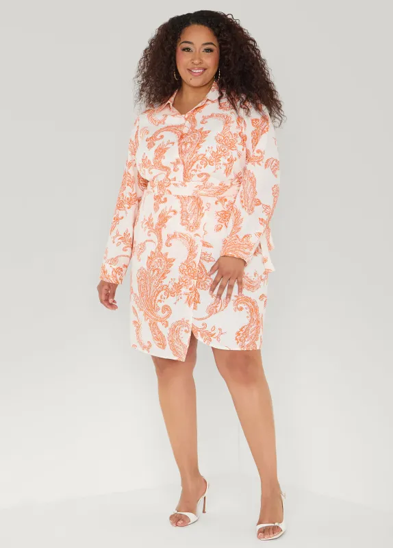 Paisley Print Wrap Skirt made by Ashley Stewart
