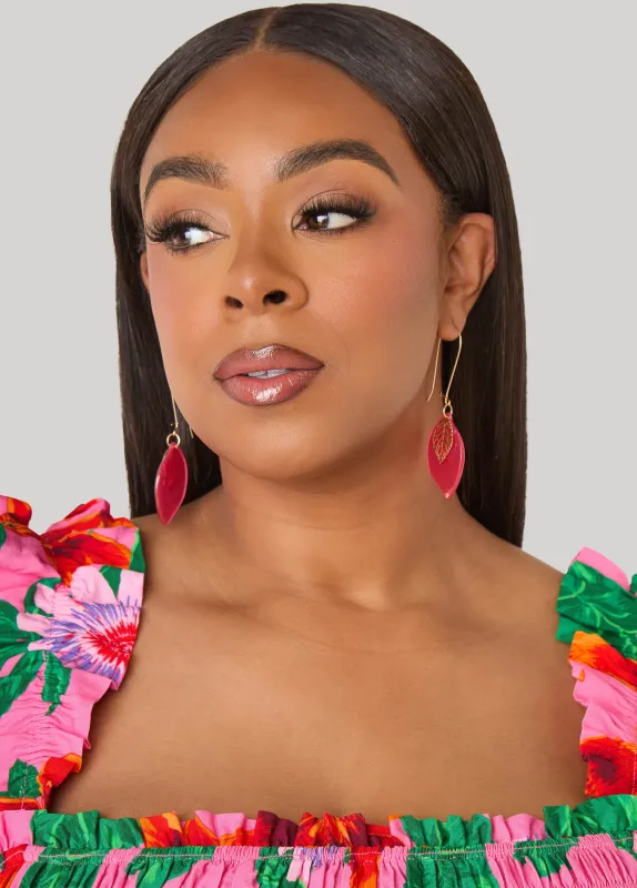 Leaf Drop Earrings Set made by Ashley Stewart