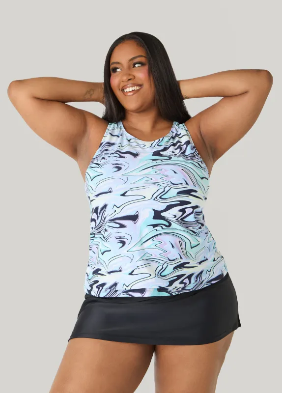 Swirl Print Tankini Set made by Ashley Stewart
