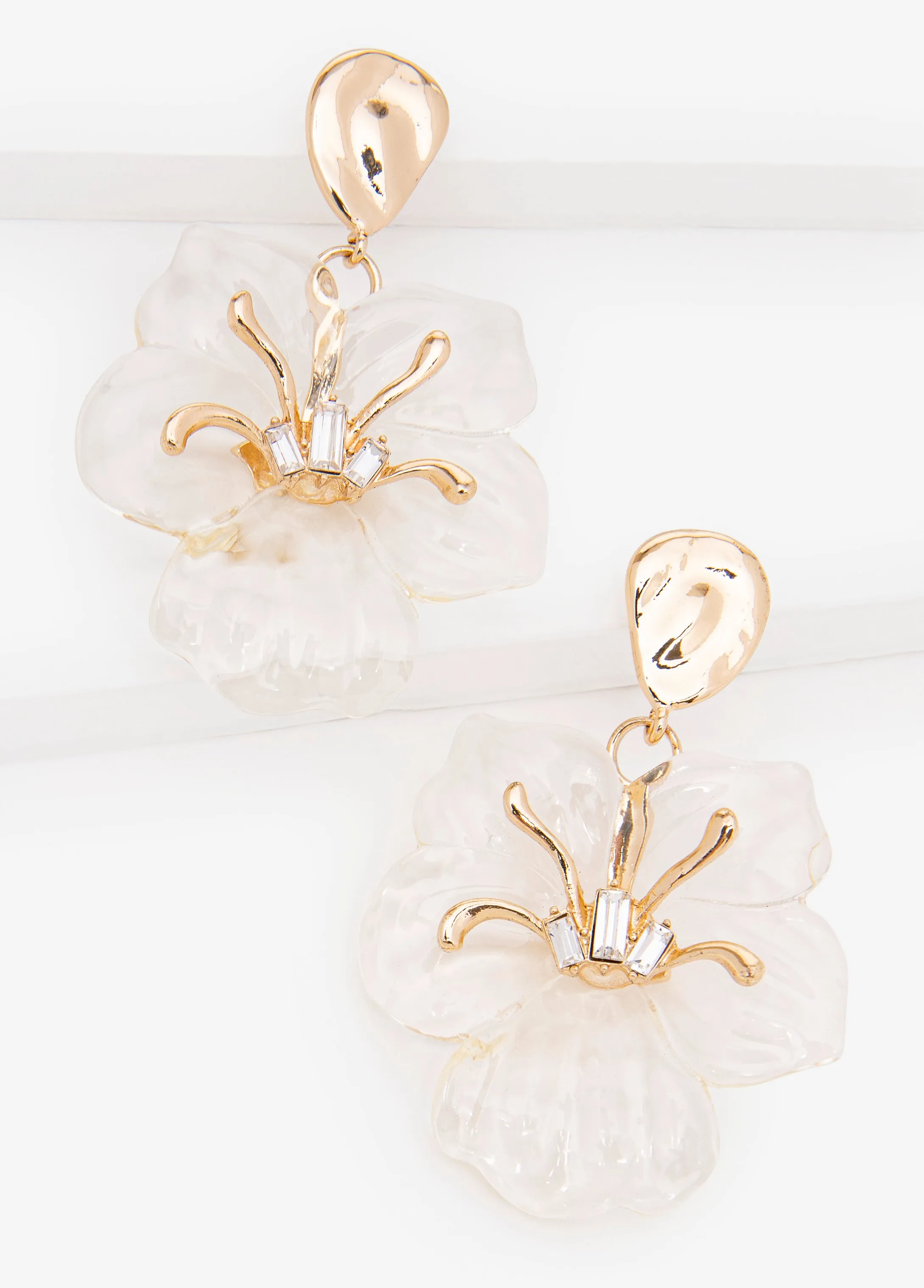Flower Drop Earrings sold by Ashley Stewart product image thumbnail 2