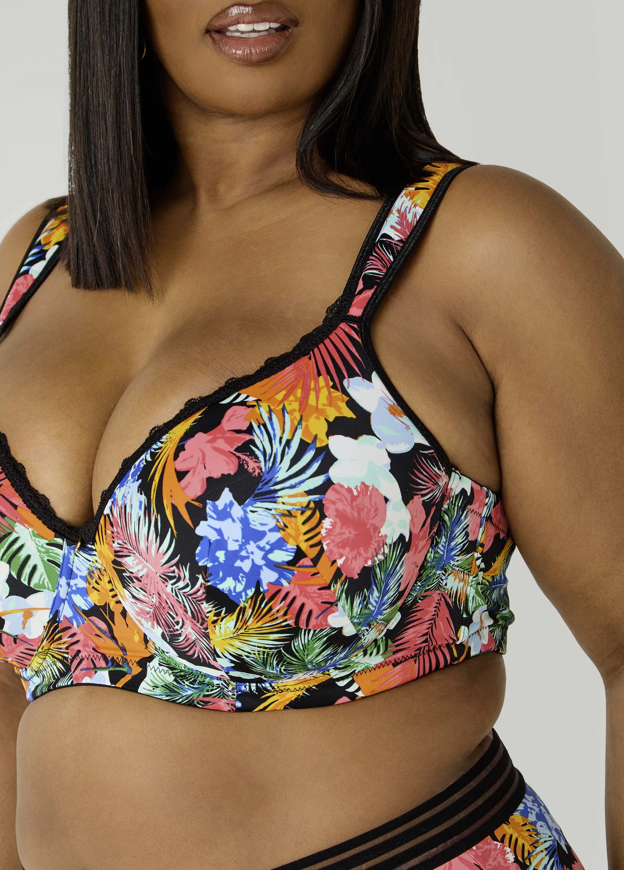 Tropical Full Coverage Butterfly Bra sold by Ashley Stewart product image thumbnail 4