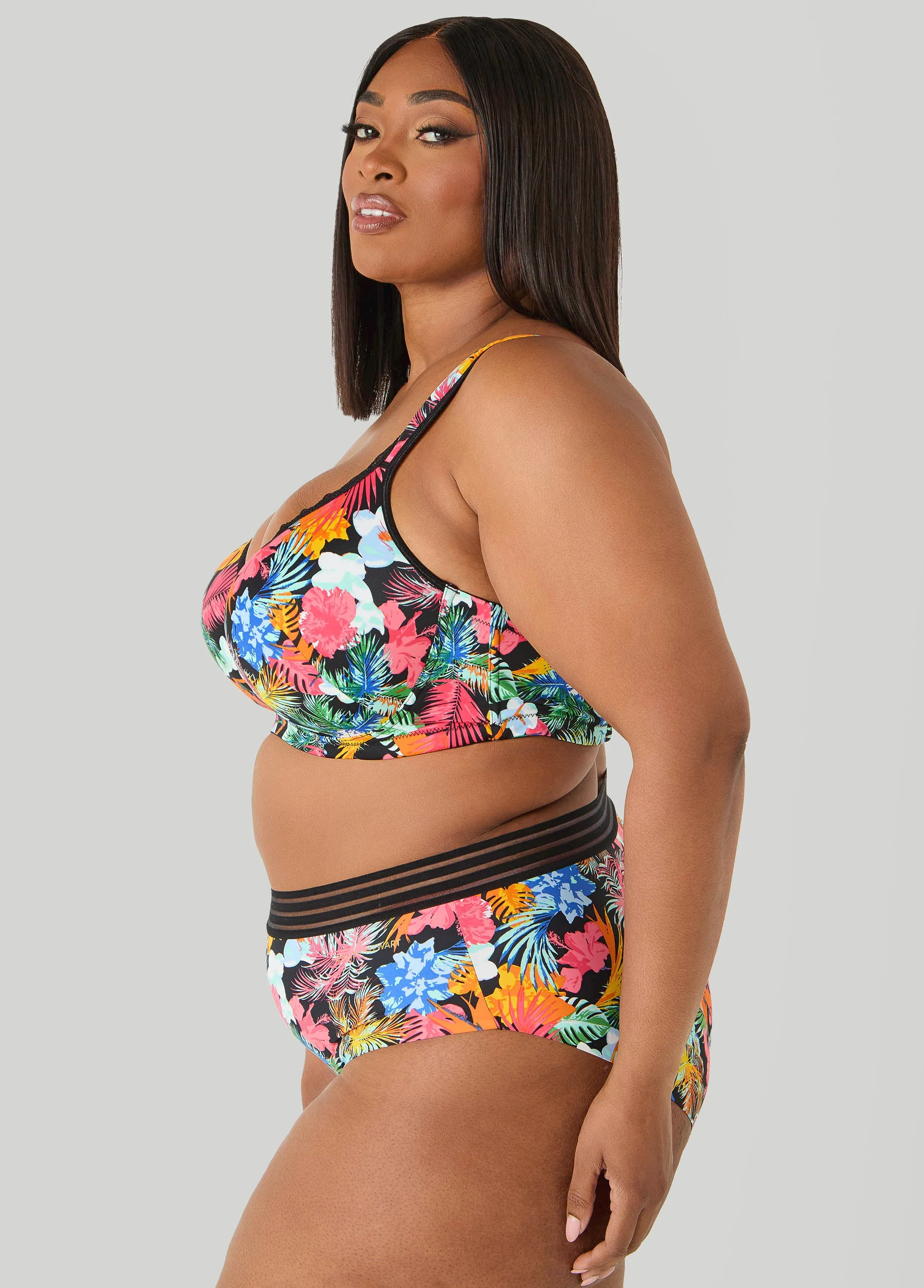 Tropical Full Coverage Butterfly Bra sold by Ashley Stewart product image thumbnail 3