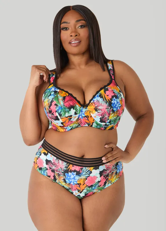 Tropical Full Coverage Butterfly Bra made by Ashley Stewart