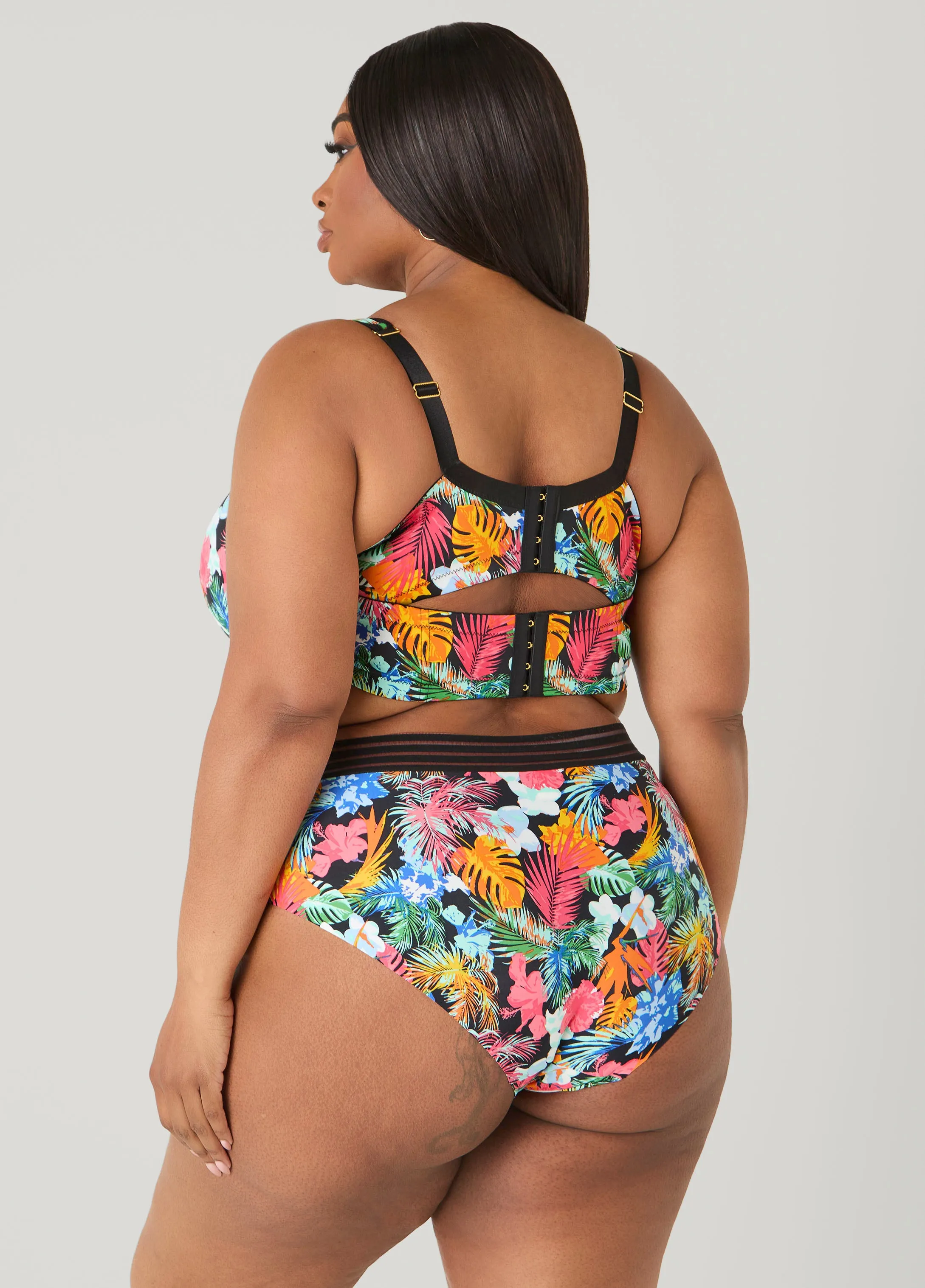 Tropical Sheer Waist Briefs sold by Ashley Stewart product image thumbnail 2