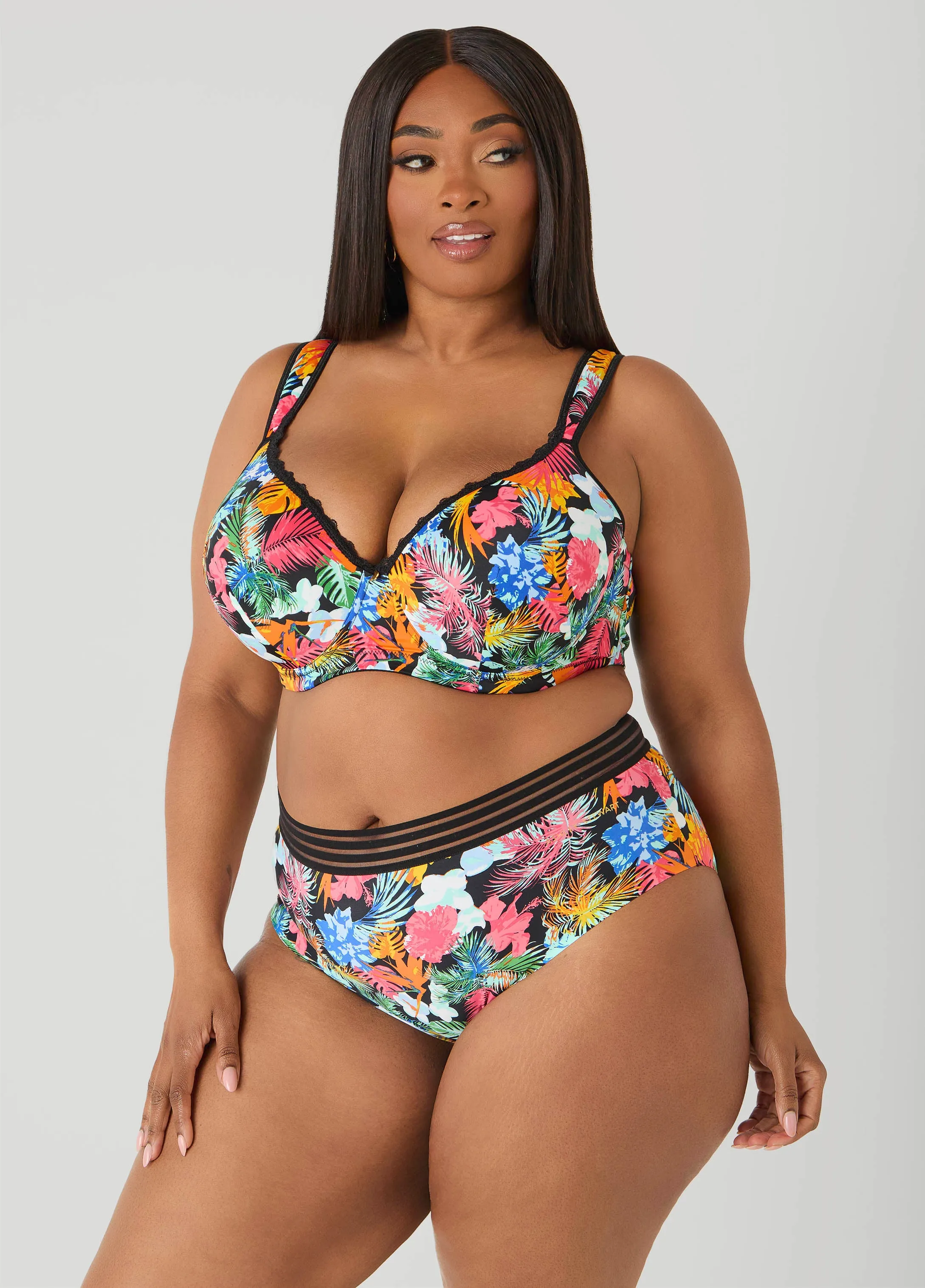 Tropical Sheer Waist Briefs sold by Ashley Stewart product image thumbnail 3