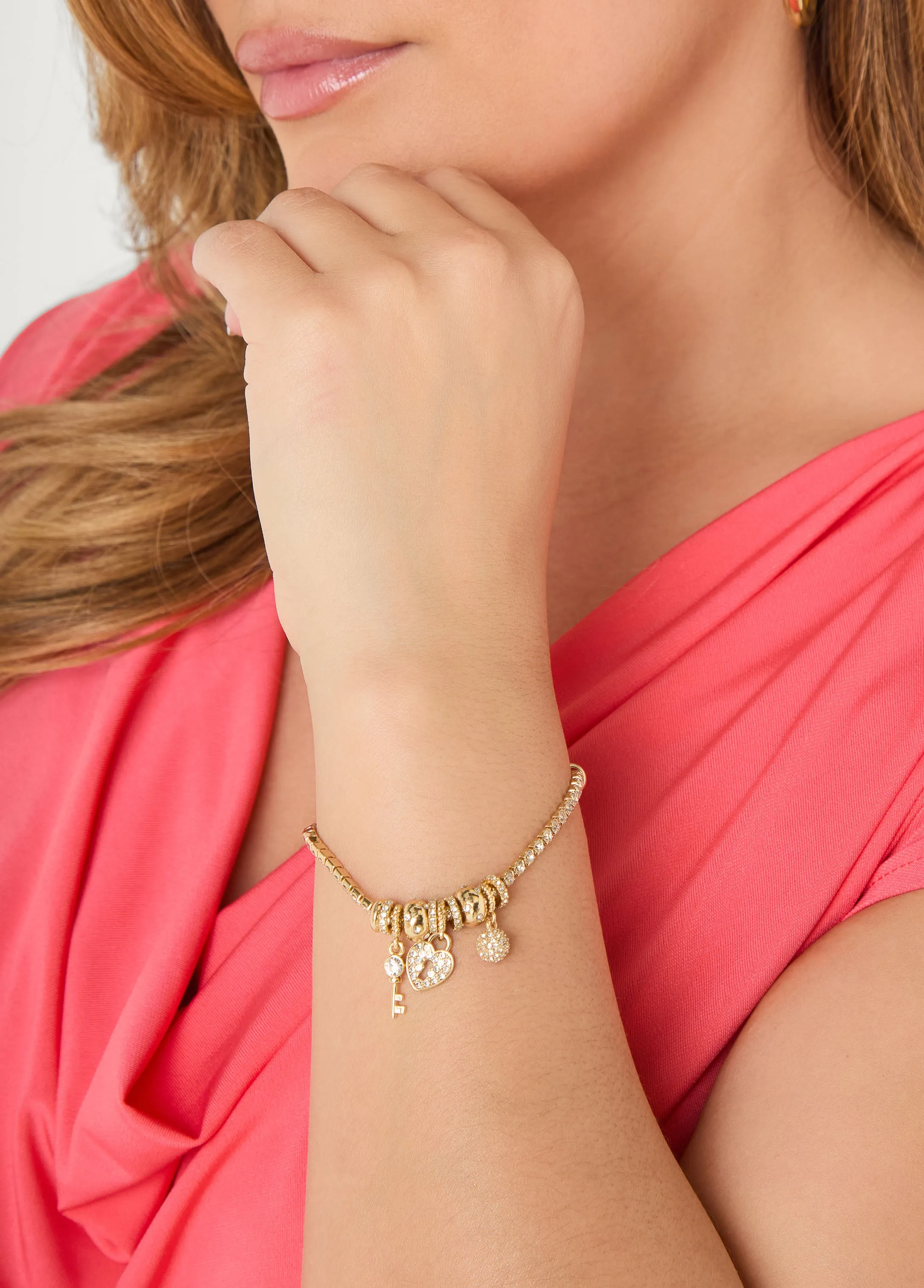 Heart Charm Bracelet sold by Ashley Stewart
