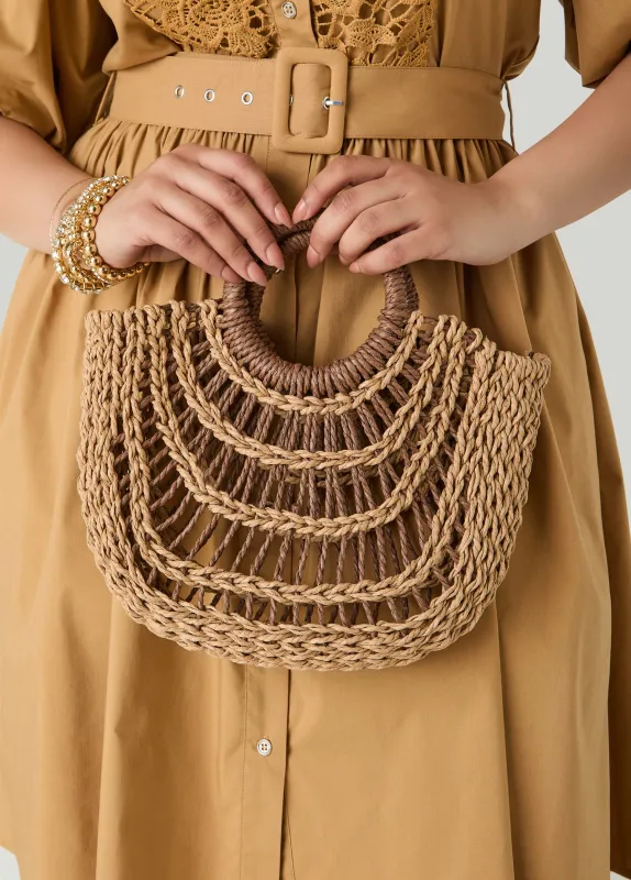 Braided Straw Tote made by Ashley Stewart