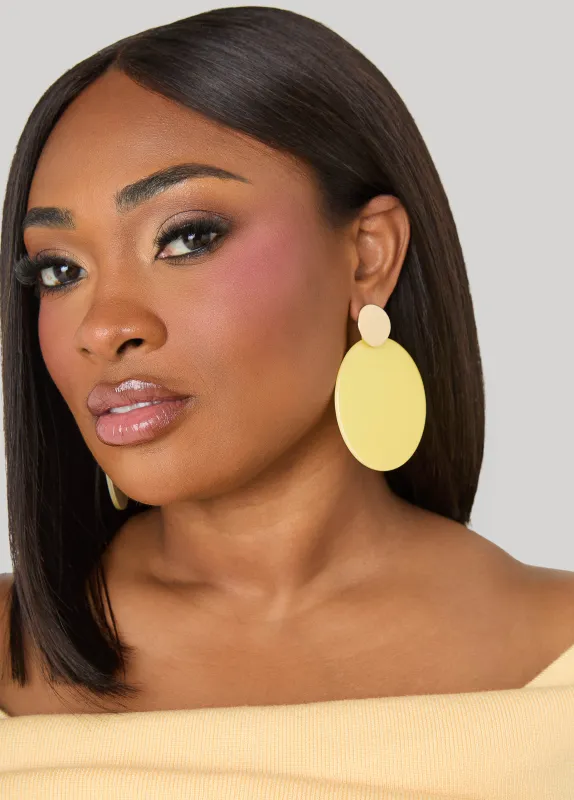 Glittered Disk Earrings made by Ashley Stewart