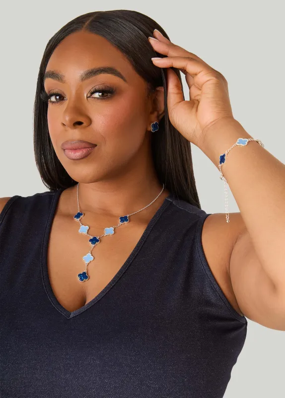 Four Piece Clover Necklace Set made by Ashley Stewart