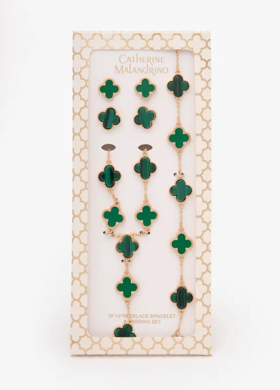 4 Piece Clover Necklace Set made by Ashley Stewart