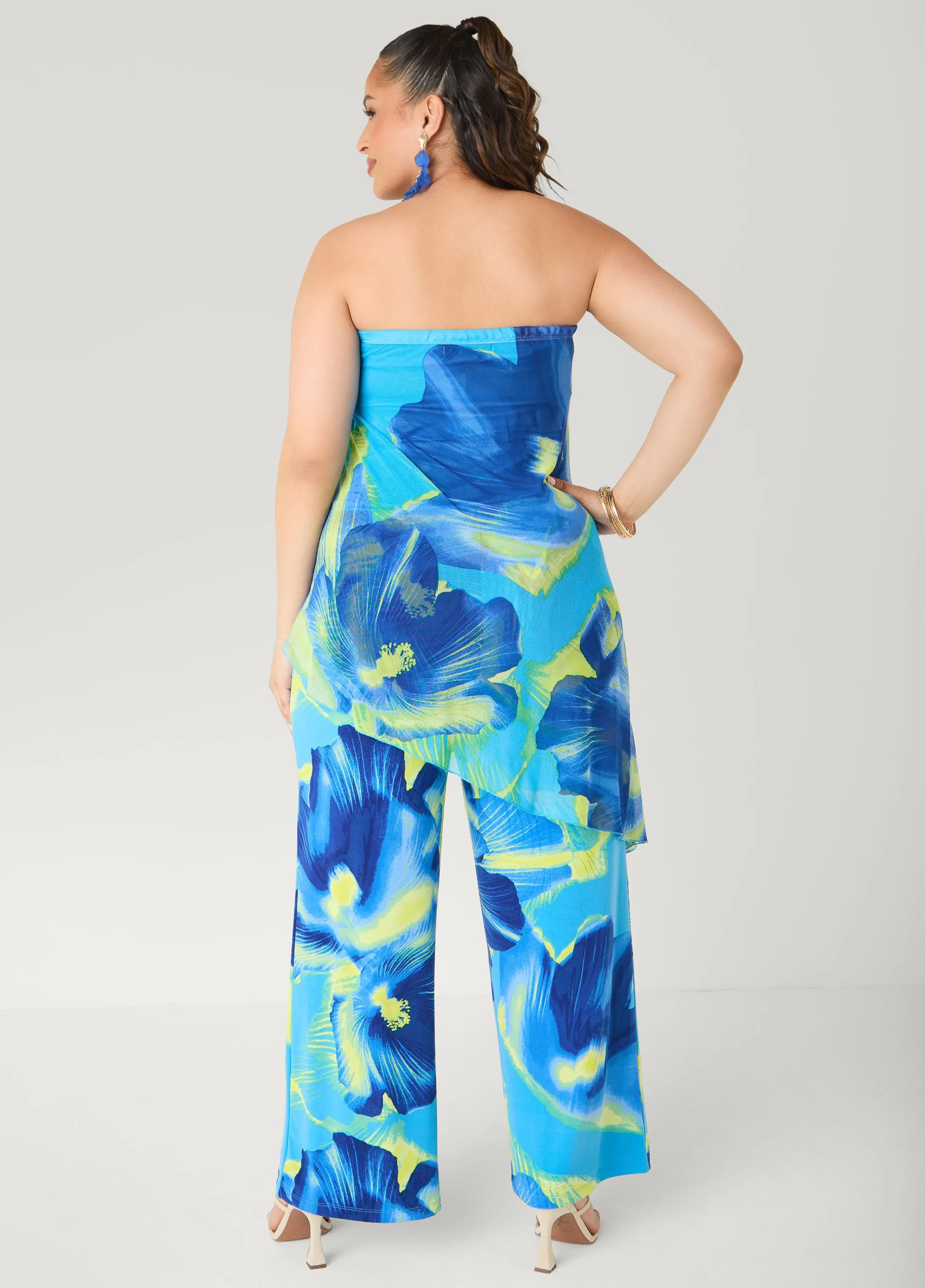 Tropical Asymmetric Mesh Tube Top sold by Ashley Stewart product image thumbnail 2