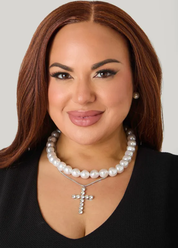 Cross Layered Necklace Set made by Ashley Stewart