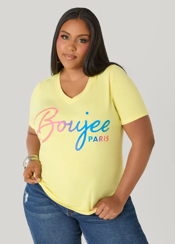Boujee Paris Graphic Tee made by Ashley Stewart