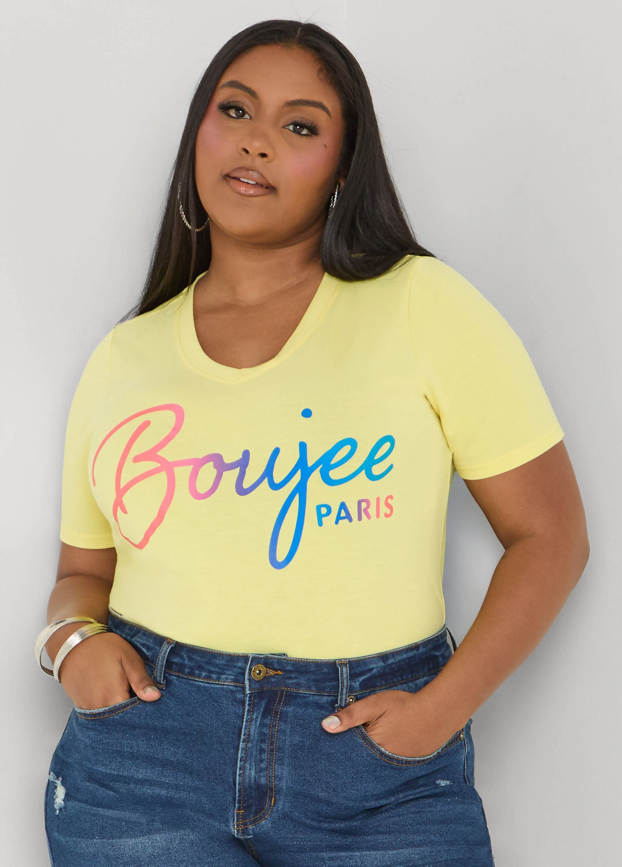 Boujee Paris Graphic Tee sold by Ashley Stewart product image thumbnail 5