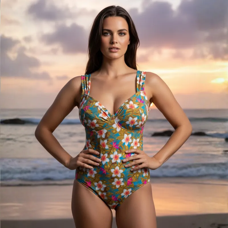 InstantFigure Hawaii Open Back Swimsuit made by Ashley Stewart