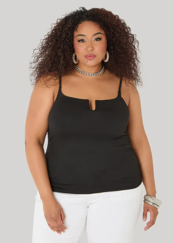 Ruched U Ring Cami Top made by Ashley Stewart
