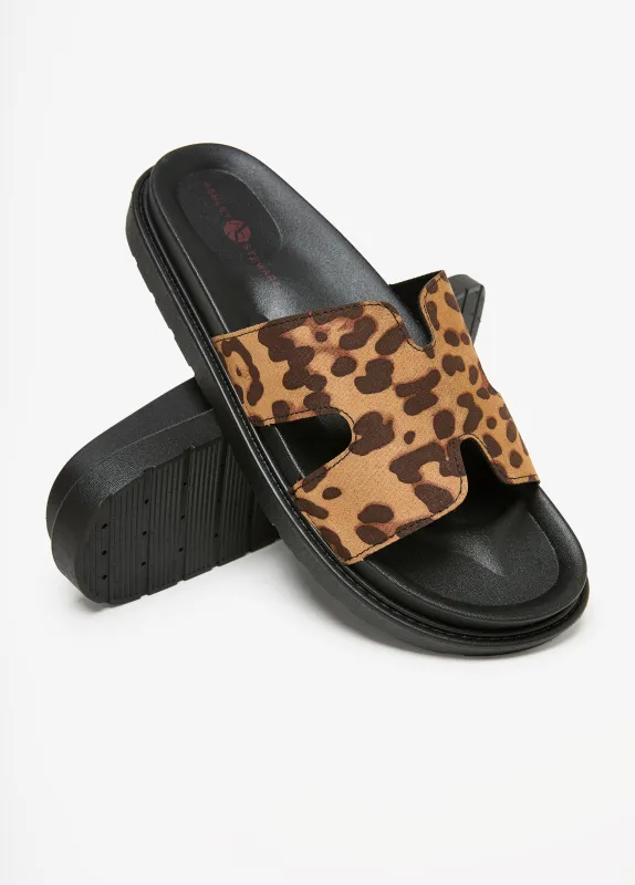 Cutout Animal Slide Sandals made by Ashley Stewart
