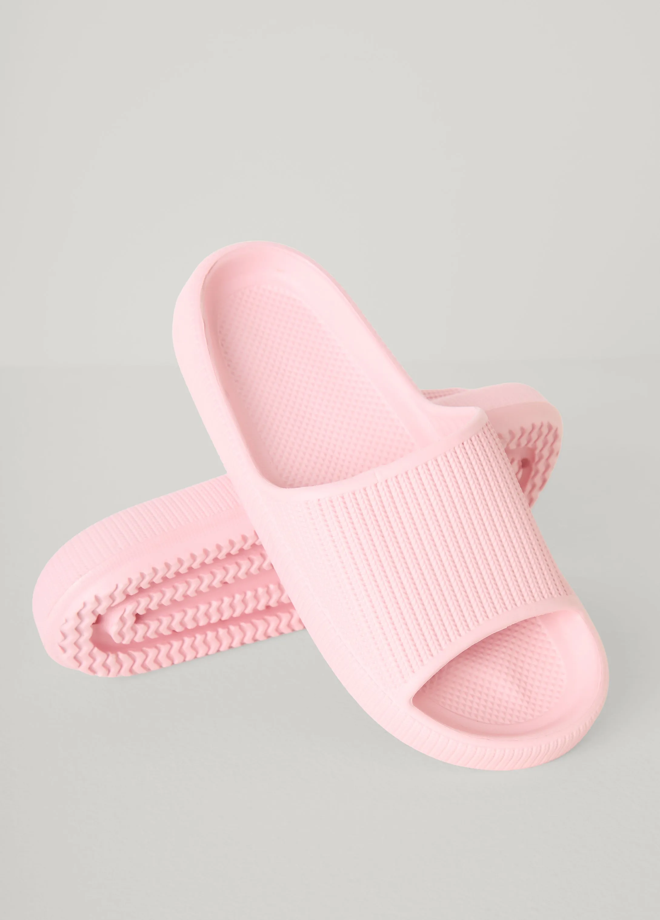Ribbed Slip On Slide Sandals sold by Ashley Stewart product image thumbnail 2