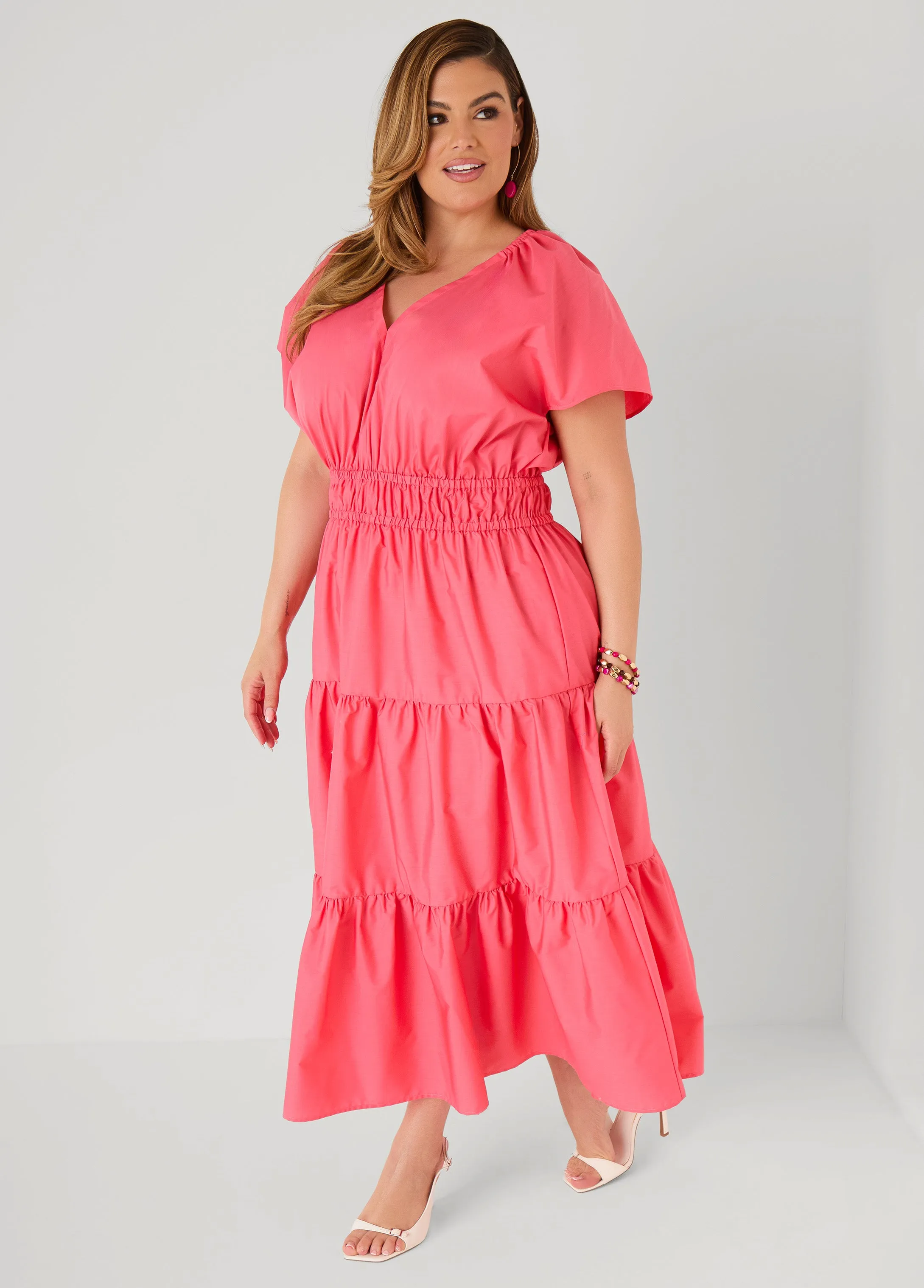 Tie Back A Line Maxi Dress sold by Ashley Stewart product image thumbnail 3