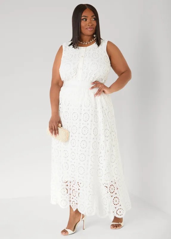Crochet Maxi Skirt made by Ashley Stewart