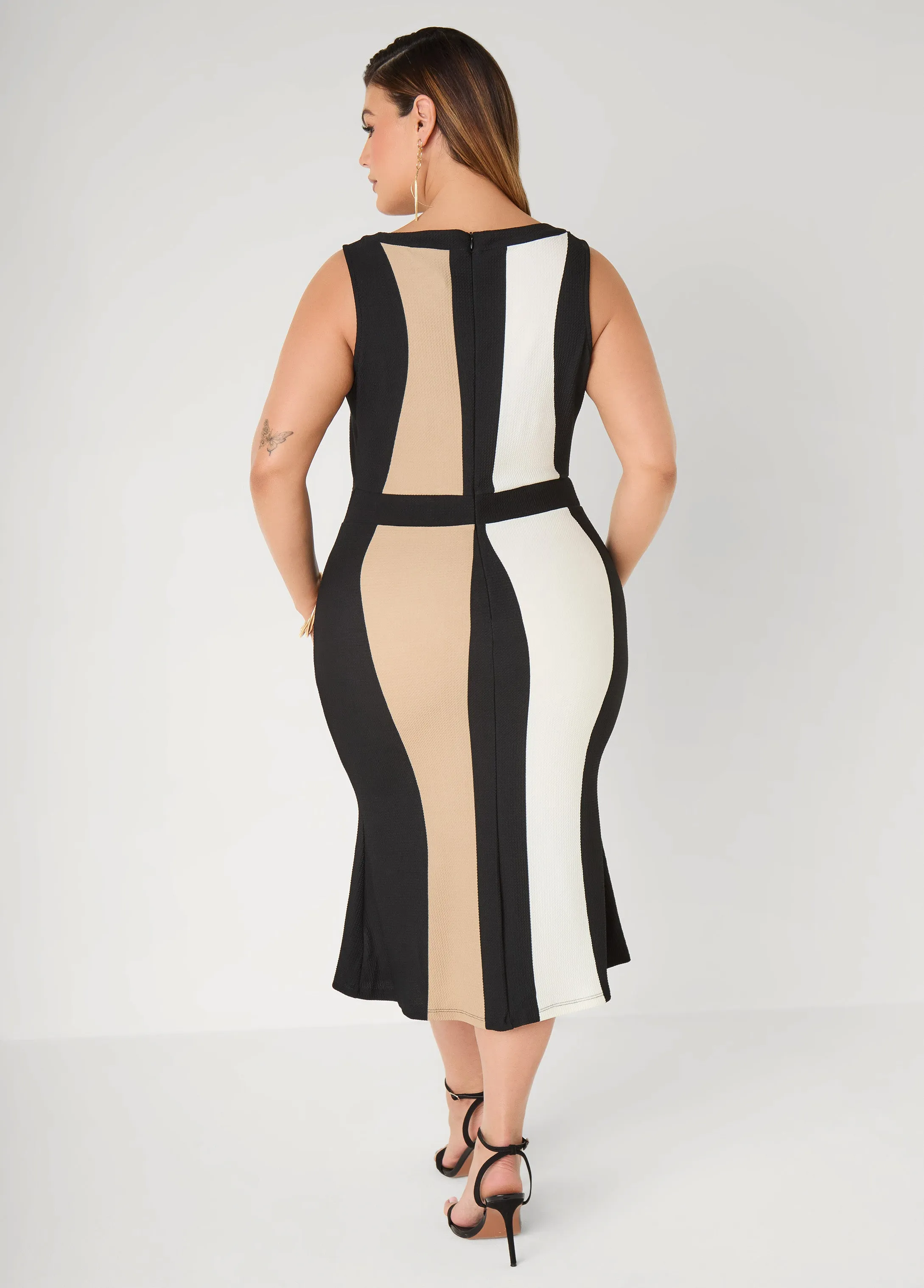 Colorblock Midaxi Sheath Dress sold by Ashley Stewart product image thumbnail 2