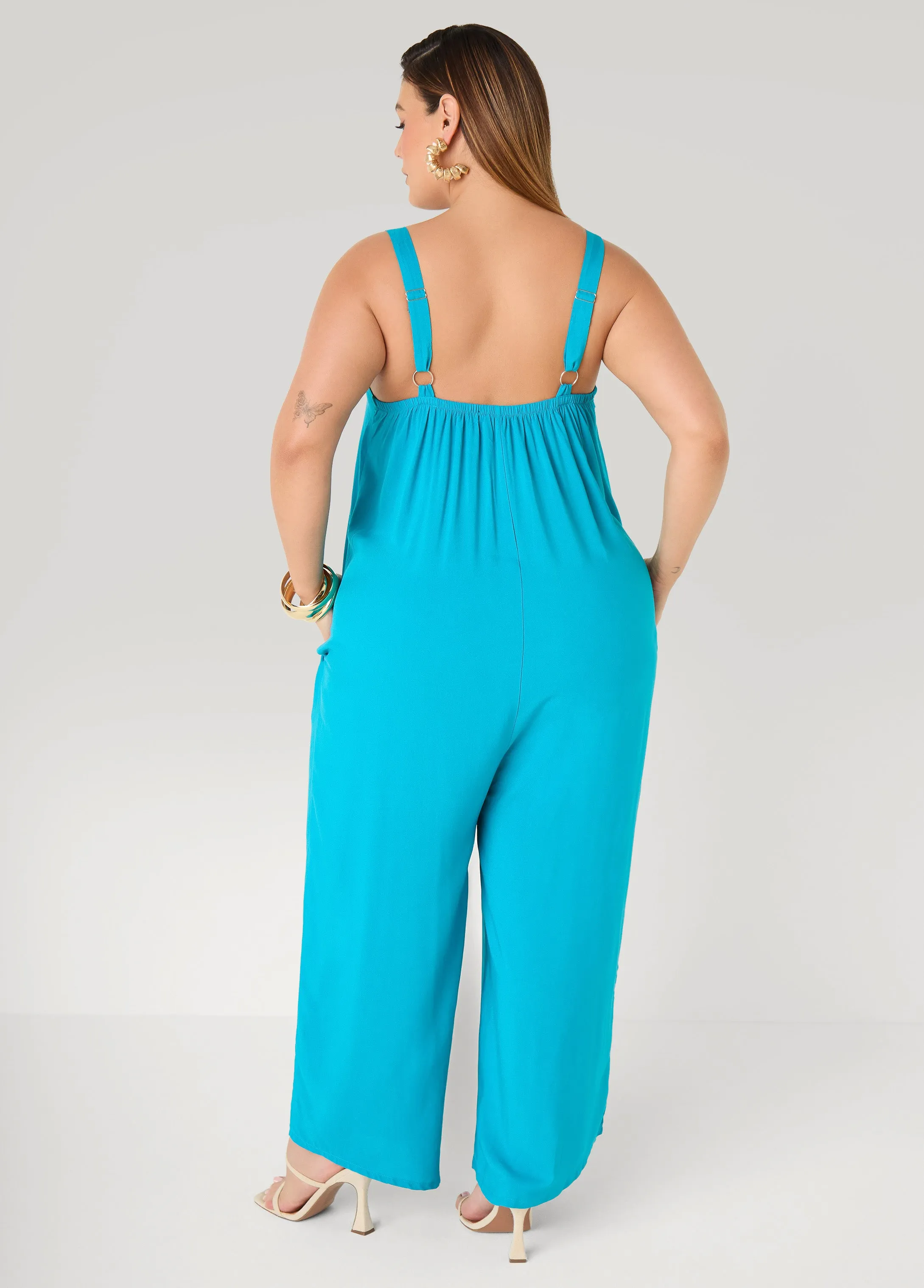 Woven Wide Leg Jumpsuit sold by Ashley Stewart product image thumbnail 2