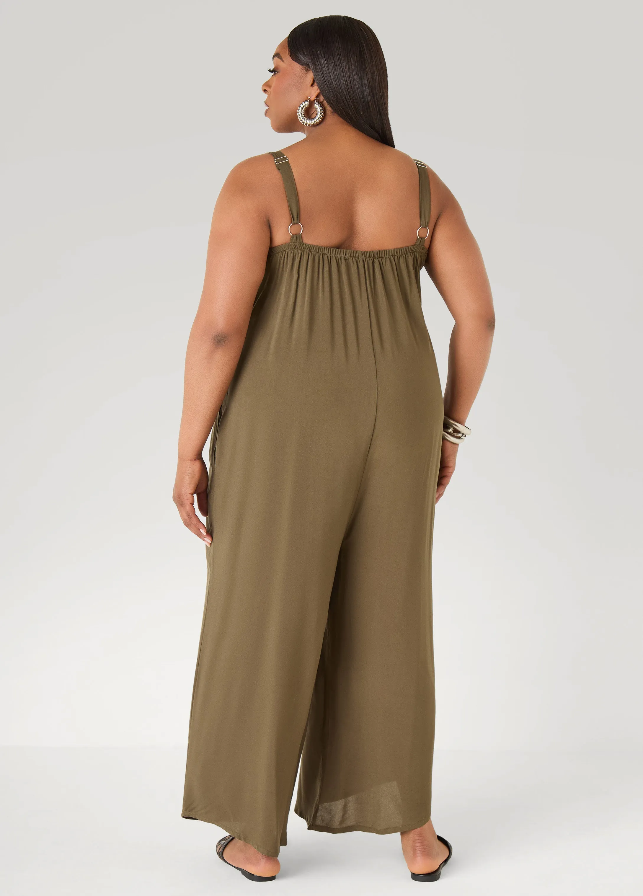 Woven Wide Leg Jumpsuit sold by Ashley Stewart product image thumbnail 5