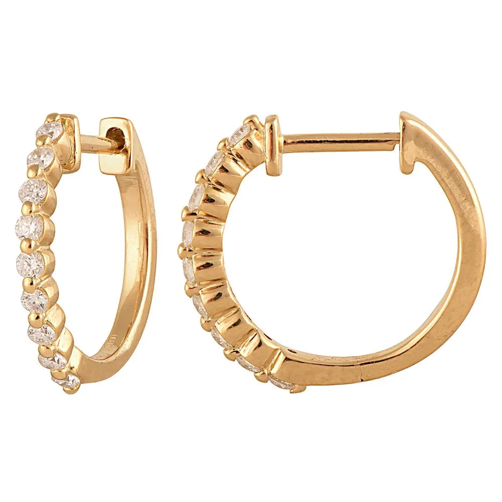 0.25 Carat Lab Grown Single Row Diamond Hoop Earrings sold by Ashley Stewart product image thumbnail 2